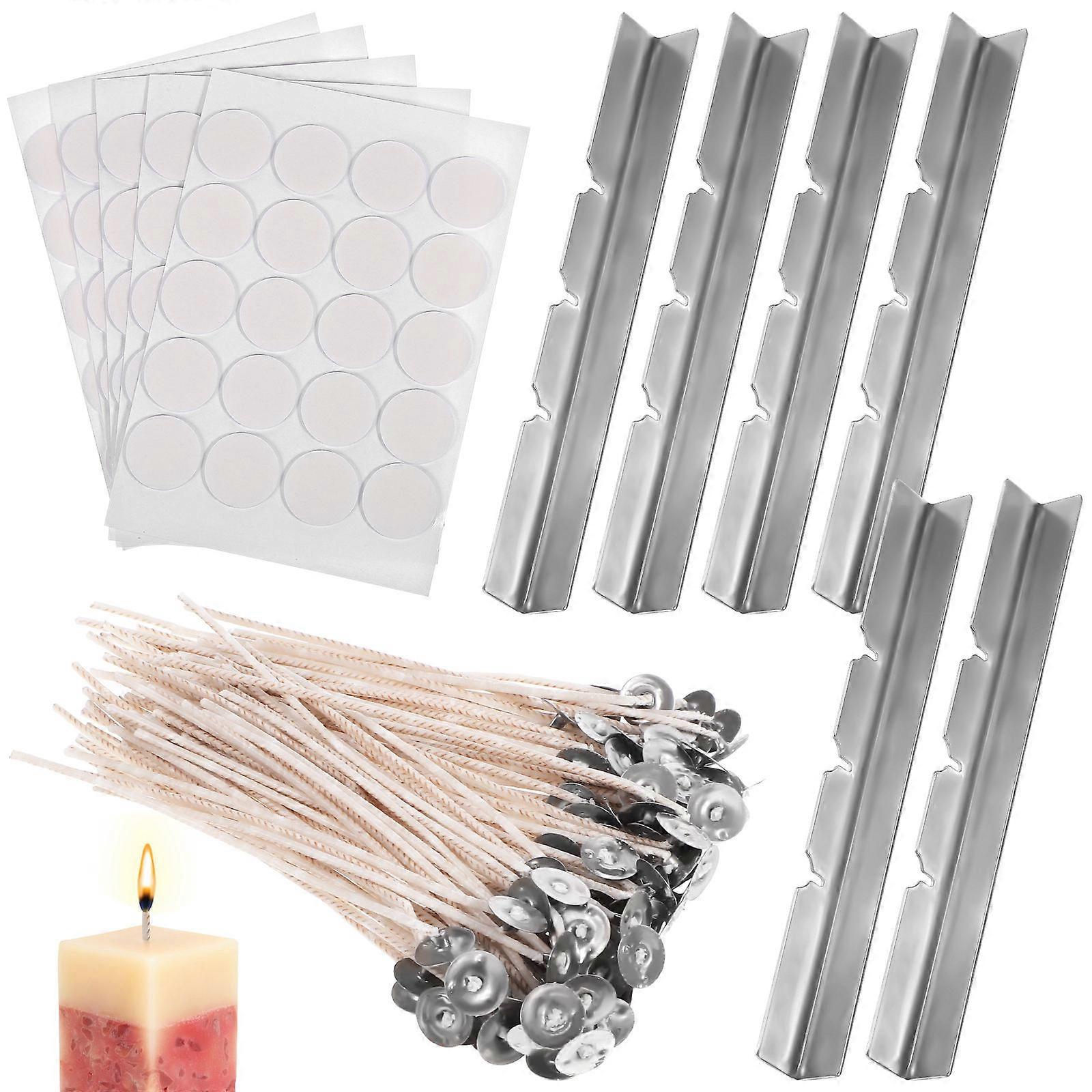 Candle Wicks and Holders for Candle Makers Soy Wax Coated and Certified 1 Set