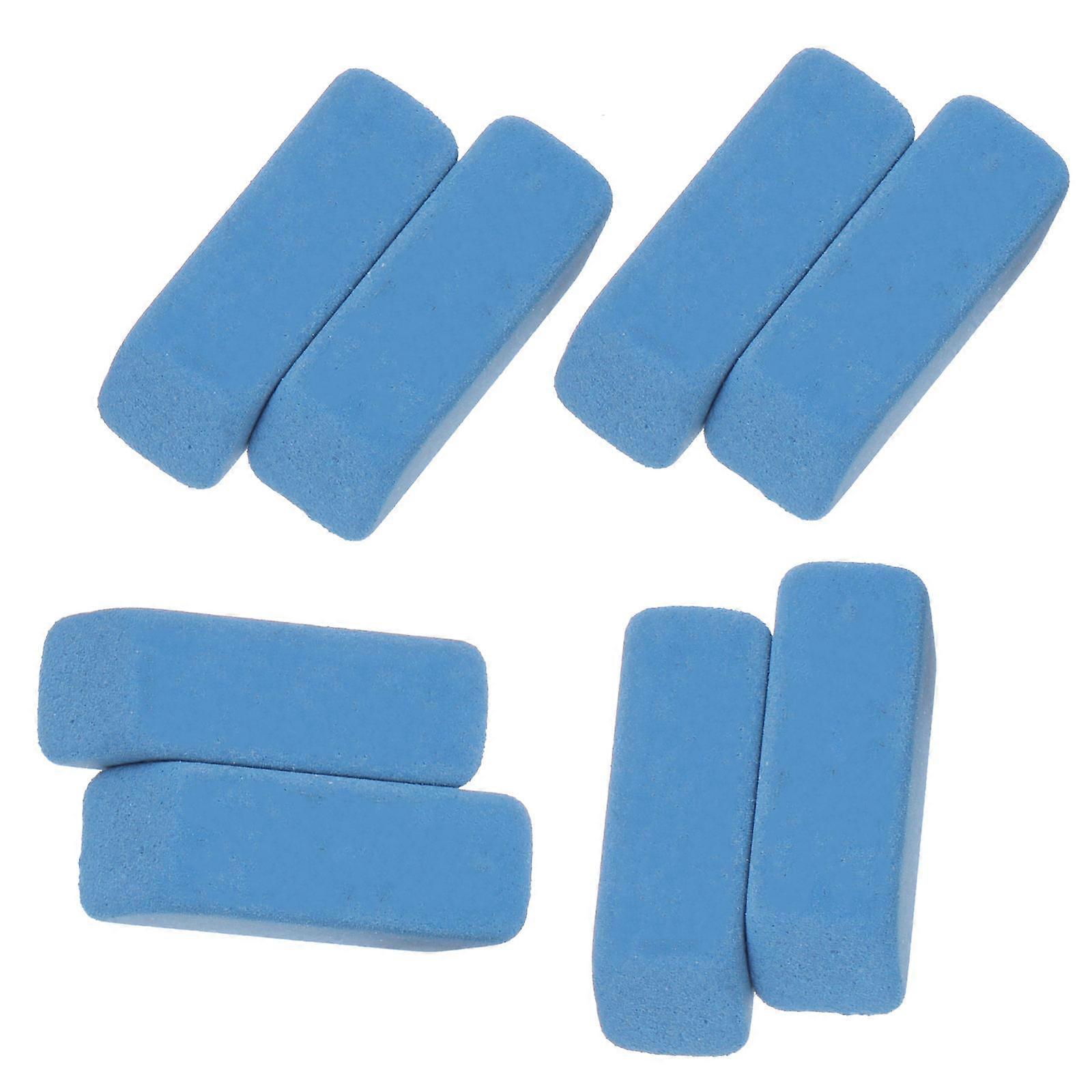Scrub Erasers Pencil Erasers School Use Blue White 4.10X1.30X0.80cm Remove Pencil Marks 8Pack