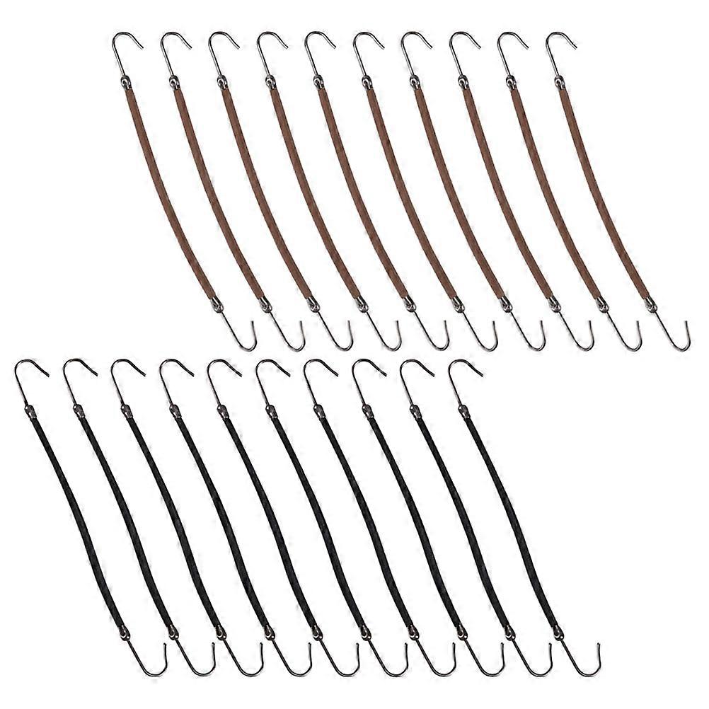 20Pcs Elastic Hair Ties Hooks Ponytail Holders Fixing Hooks