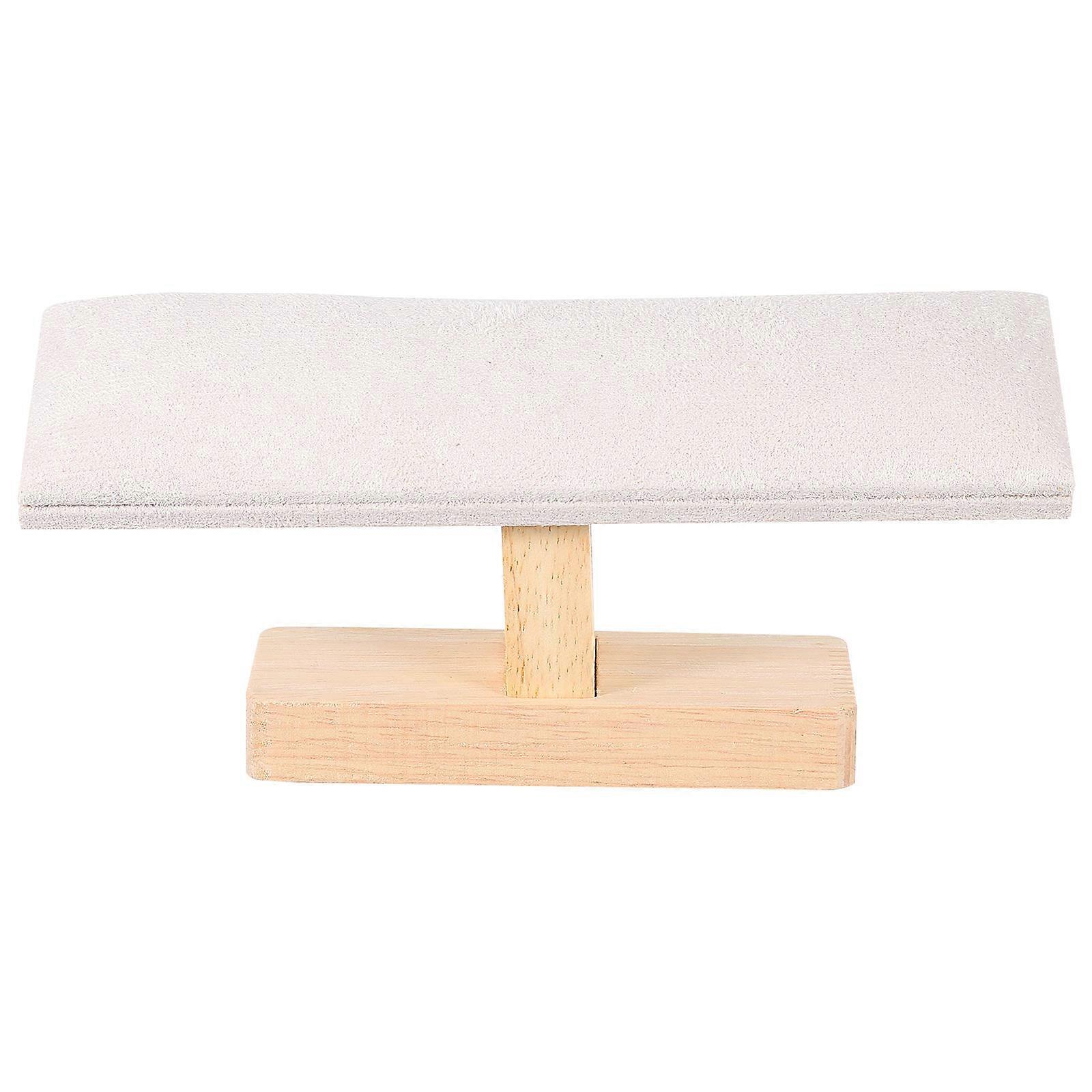 Modern Watch Display Stand with Flannel Design for Decor Use White Synthetic Material