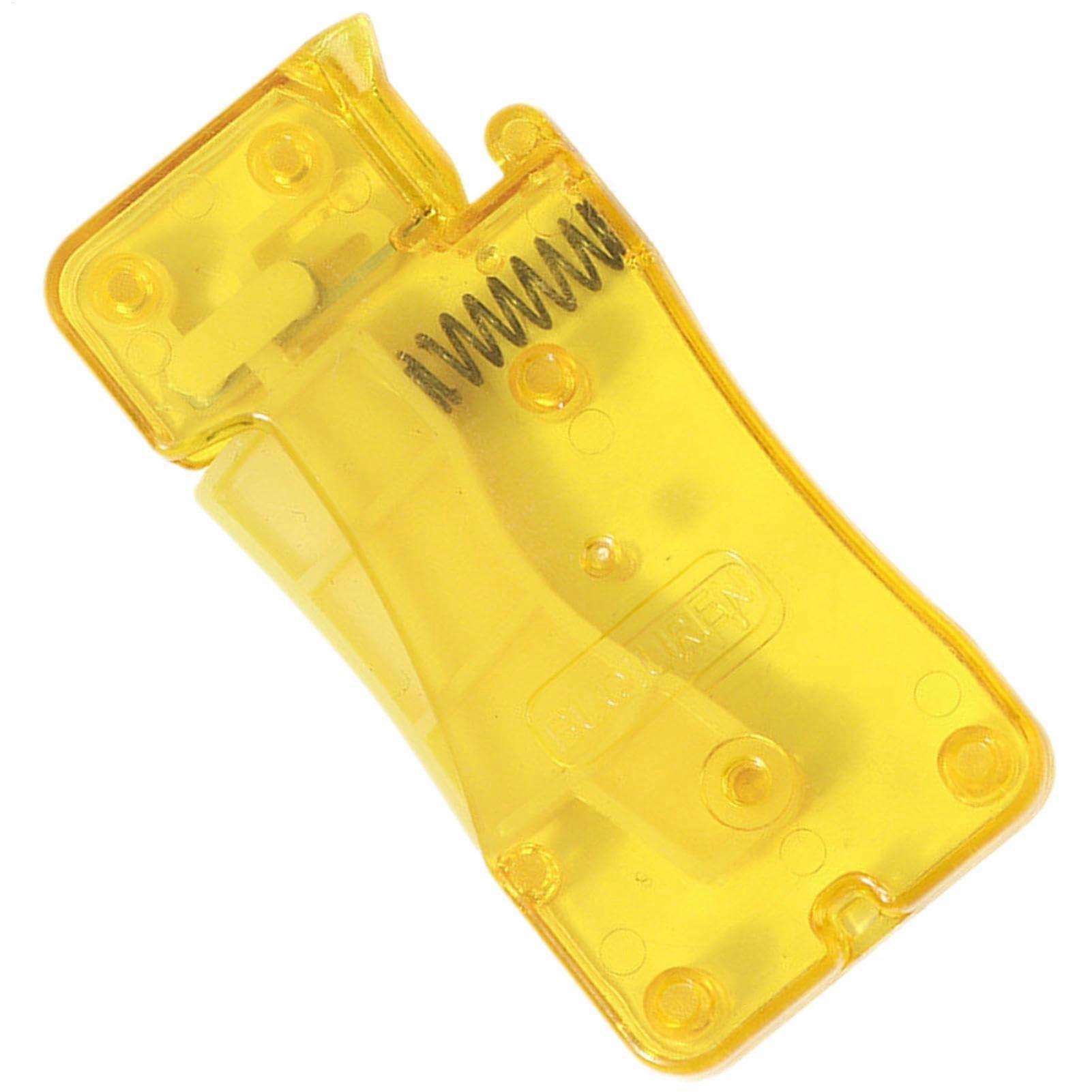 Needle Threading Tool for Embroidery - Portable Handheld Plastic Threader, Cord Pull Embroidery Tool, Yellow