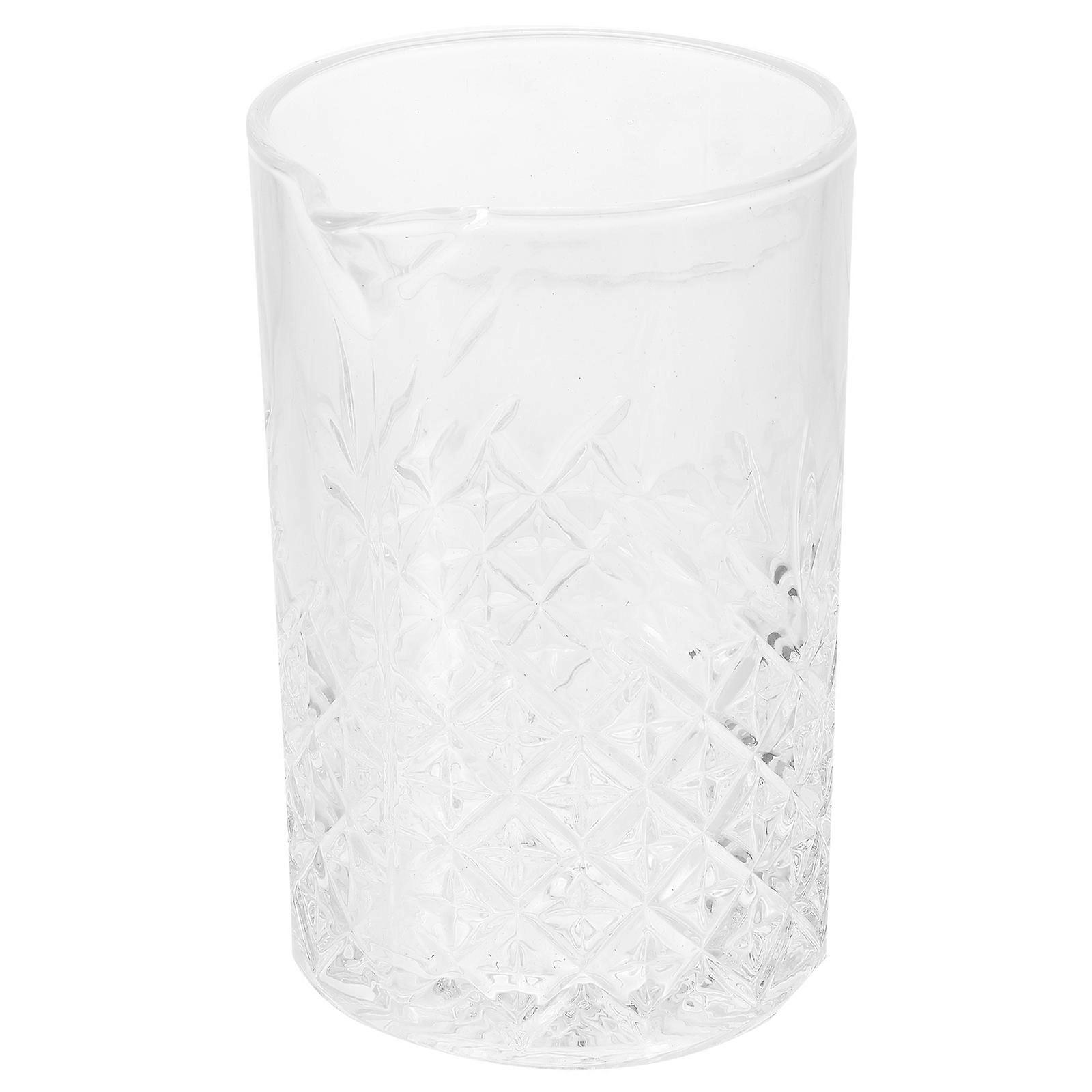 Transparent Glass Cup for Drinking Use with Antislip Texture Thick Bottom Great for Mixing 725ml