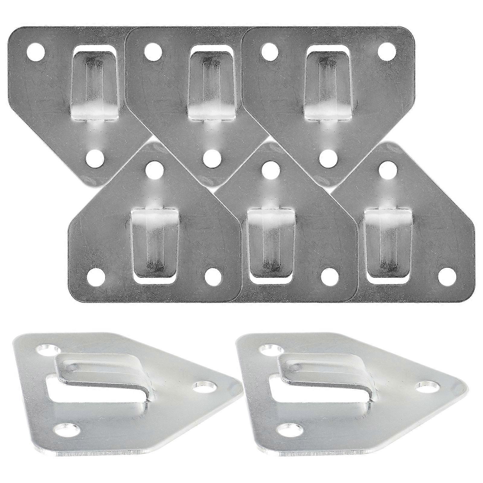 8pcs Silver Metal Wall Mount Fire Extinguisher Hook for Home Use Stable and Durable