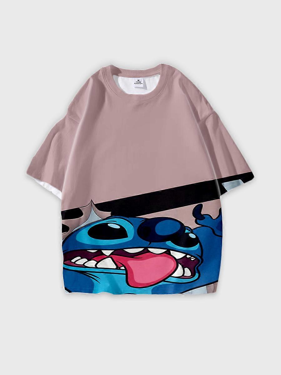 T-shirt short sleeve round neck summer casual loose D607