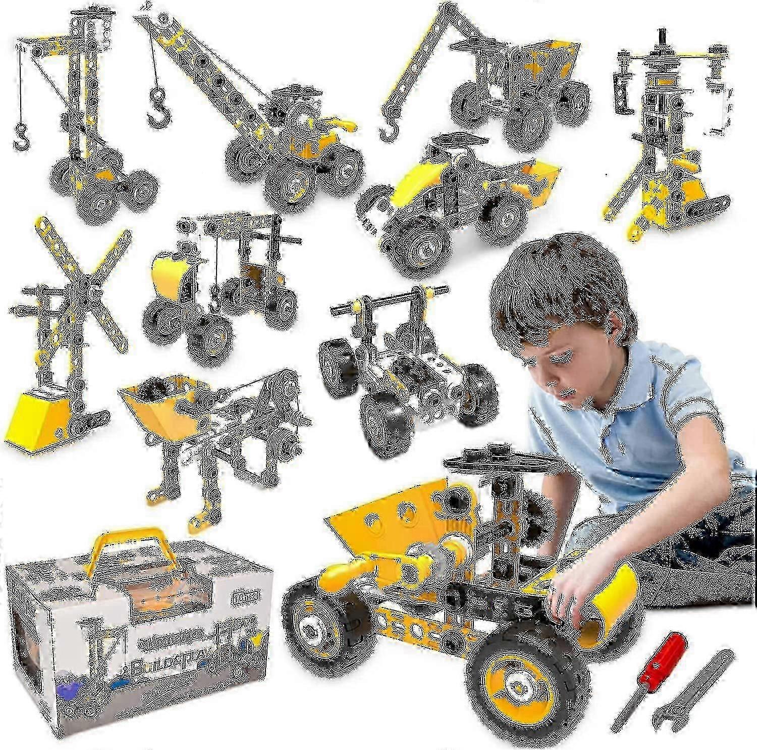 2025 2024 Pedagogiska byggleksaker Stem Learning Kit, byggblock för förskolebarn, Engineering Toys Creative Set Present till pojkar ålder 5 6 7 8