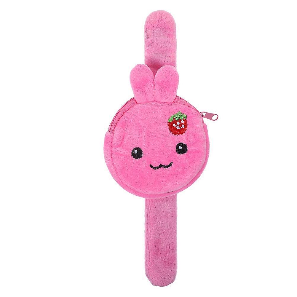 Cute Cartoon Rabbit Slap Wristband with Stuffed Animal Design – Lightweight, Comfortable Party Favor for Goodie Bags and Prize Accessories