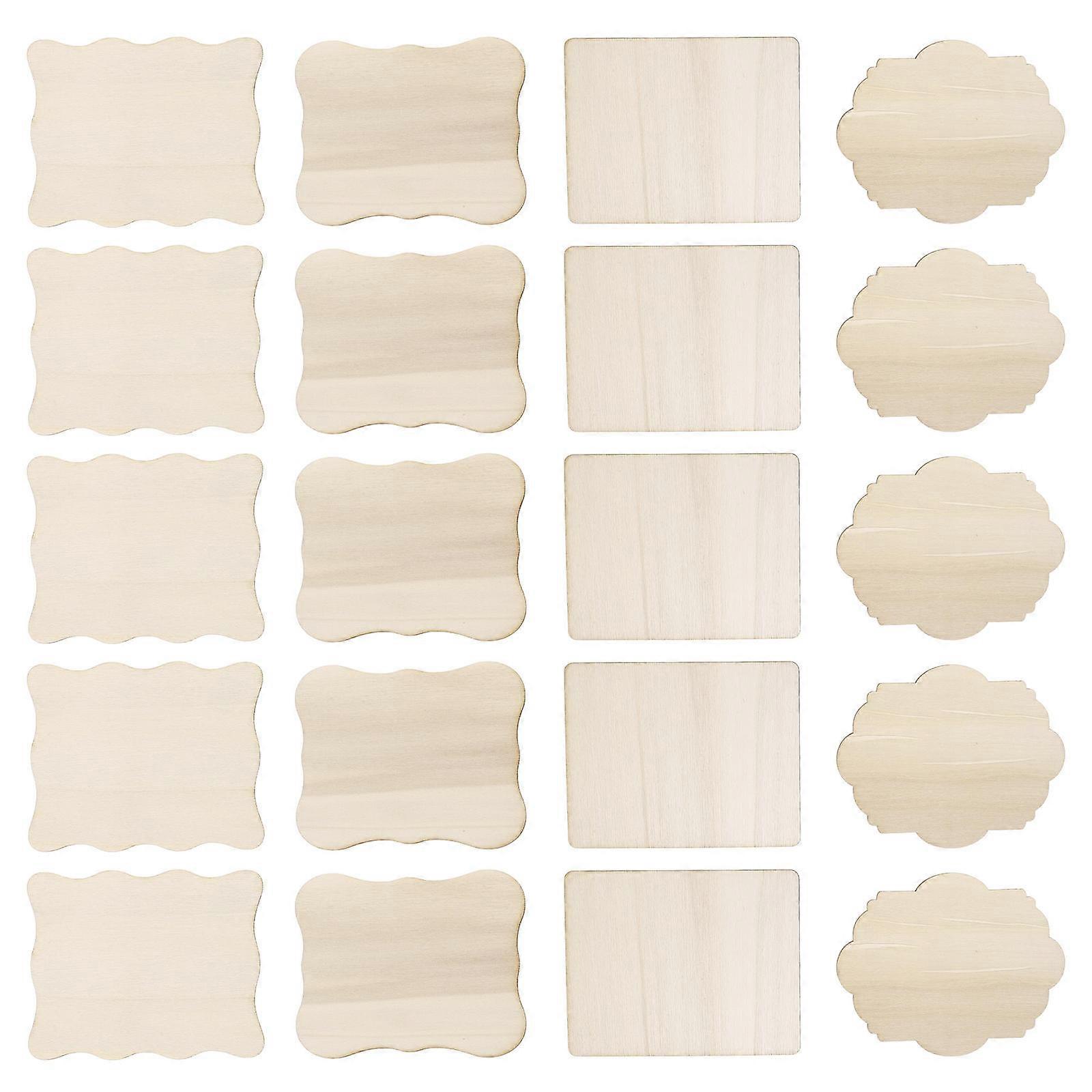 40Pcs Wood Slices for DIY Crafts Beige Color Lightweight Perfect for Creative Projects and