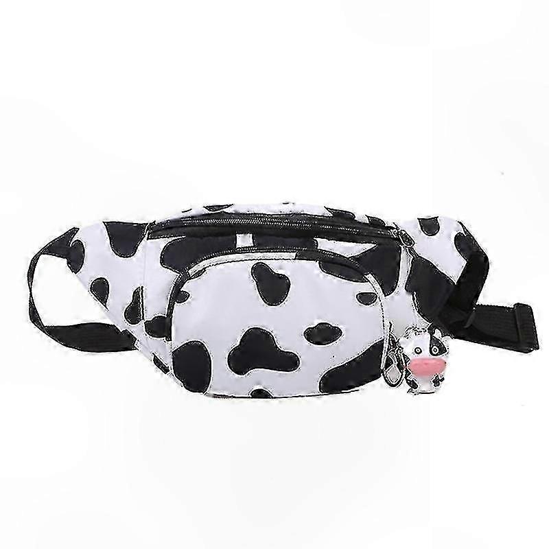 Adjustable Waist Bag with Cow Print Design for Casual Use