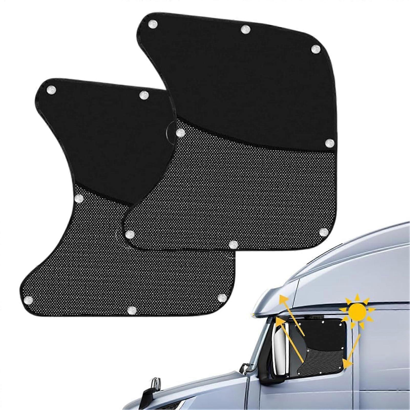 Truck Window Covers 2-Pack UV-Blocking Car Window Shield Removable Suction Cups Foldable Privacy Screen For Rear Seats