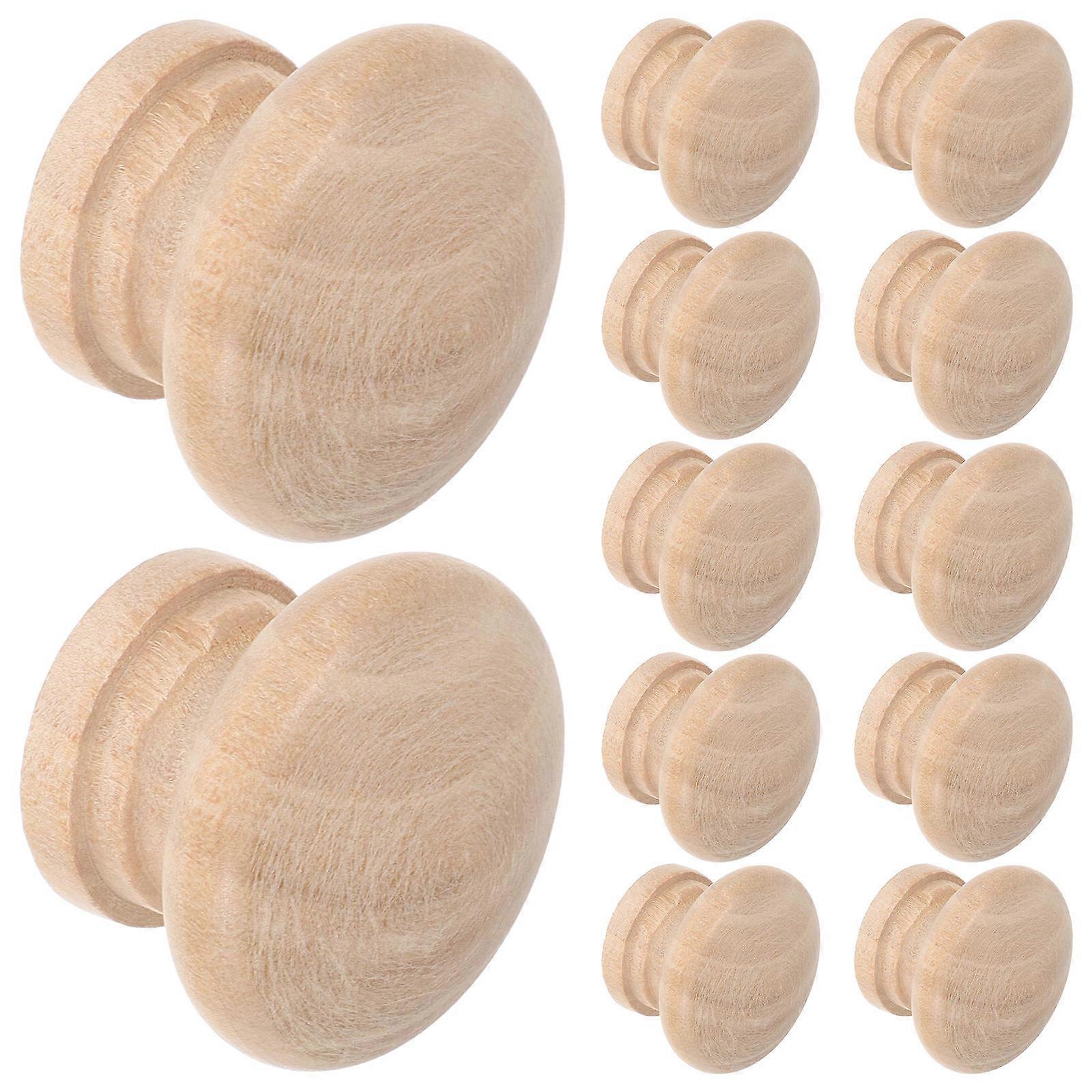 12pcs Wooden Dresser Knobs Unique Cabinet Knobs for Drawer Handles Retro Pulls and Knobs for Cabinets and Drawers