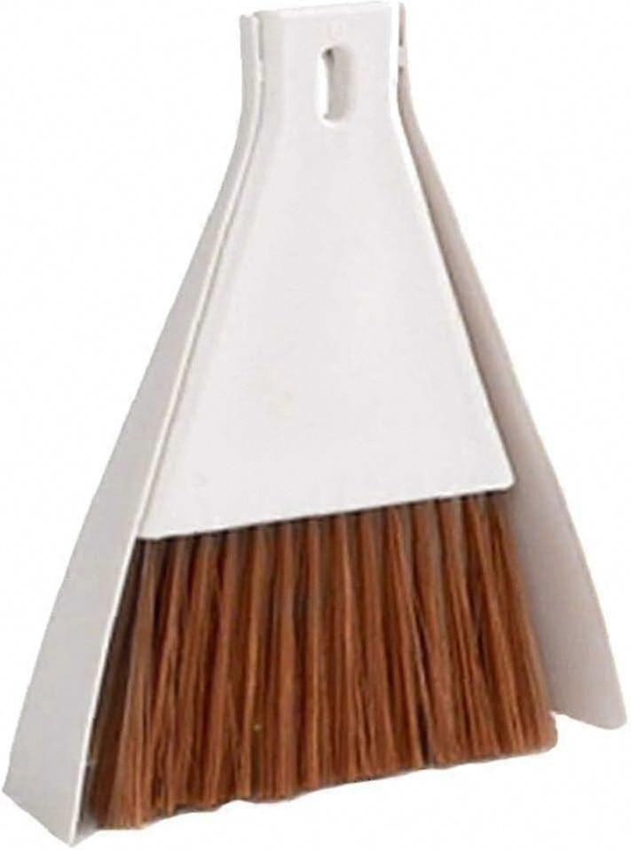 Mini Dustpan Brush Set for Table, Desk, Countertop, Keyboard, Car & Camping - Beige