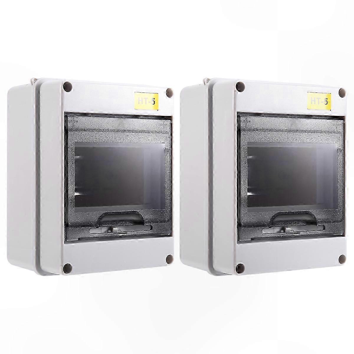 2-Pack 5-Way IP65 MCB Distribution Protection Enclosure Box