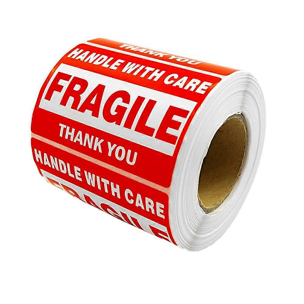 Packing Fragile Label For Storage and Transportation Use 500Pcs Rectangular Shape Reliable Self-adhesive Material