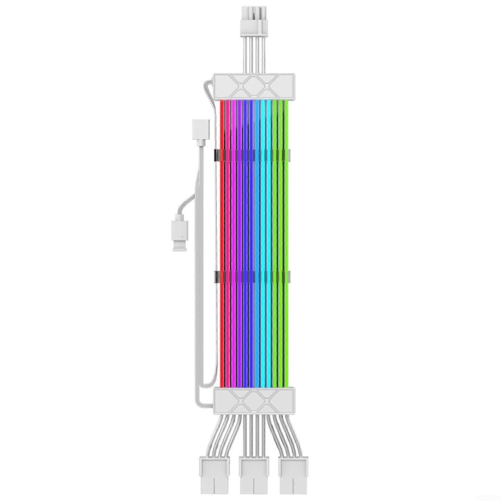 ARGB Power Supply Cable Extension Set with LED Strips to Enhance Your PC's Aesthetics (12P) Ref: 2849