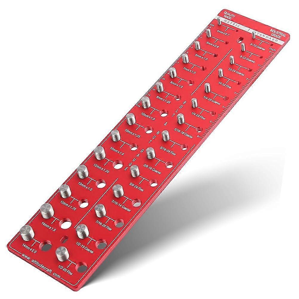 Thread Tester for Nuts and Bolts, Screw Size and Thread Gauge Tool, Easy Installation Bolt and Nut Identification Tool