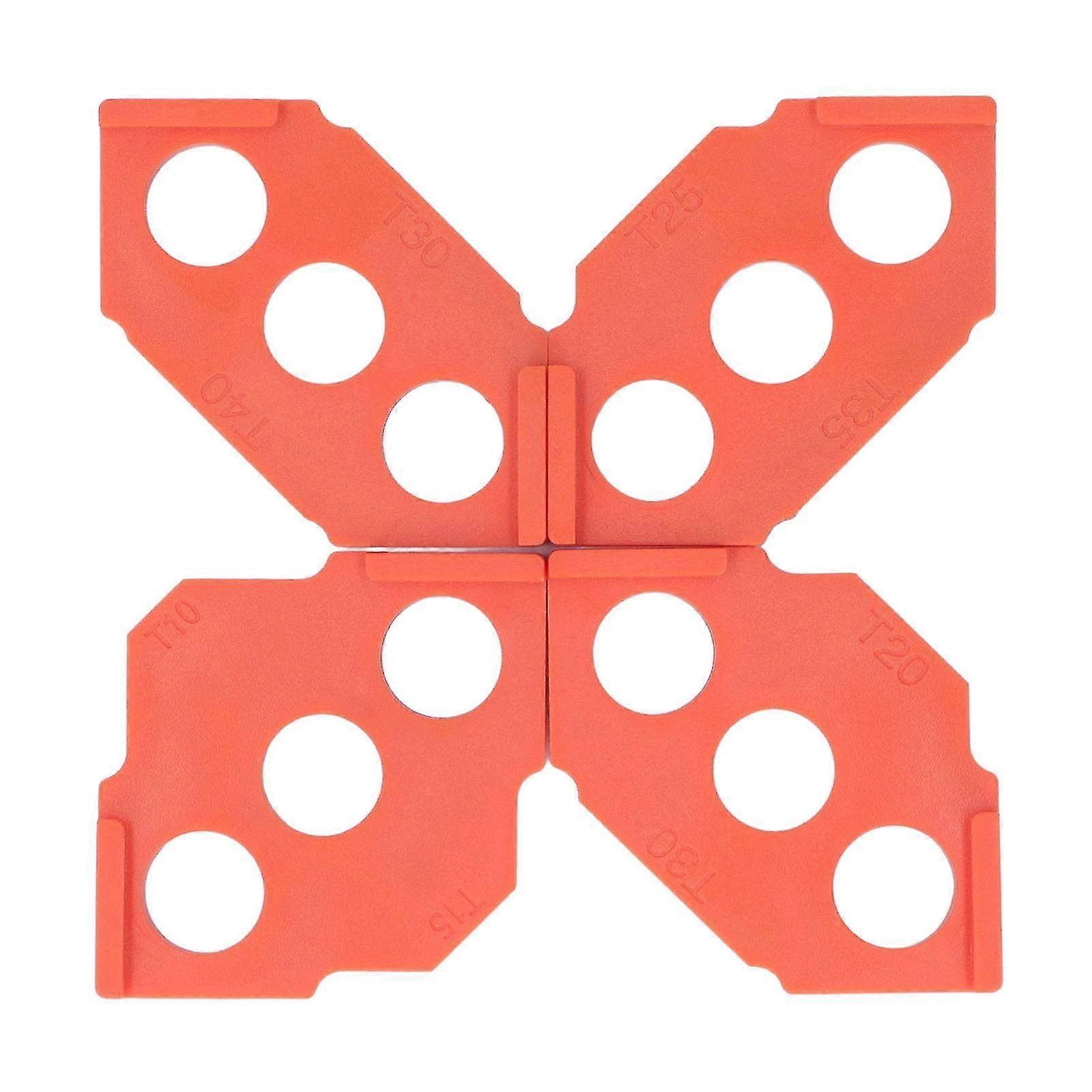 4-Piece Radius Jig Router Templates Set - Rounded Corner Routing Bits for Woodworking Edge Trimming & Precision Crafting