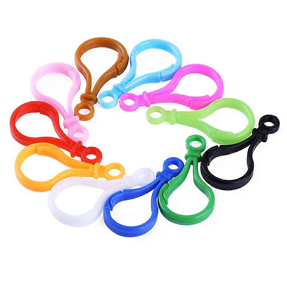DIY Handmade Key Rings with Plastic Lobster Clasps Assorted Color for Keys Use 100pcs