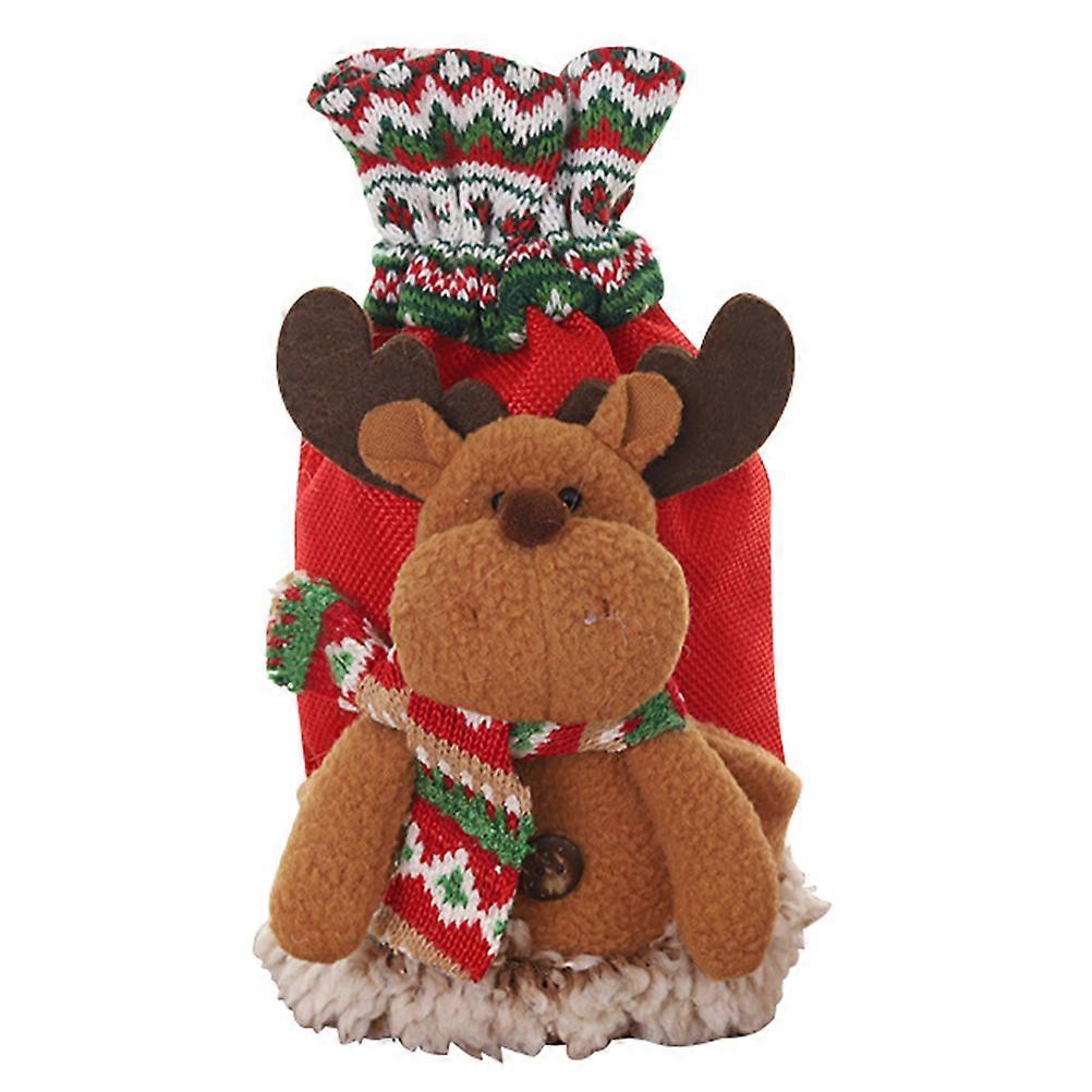 Practical Treat Bag for Holidays, With Unique Elk and Snowman Motifs