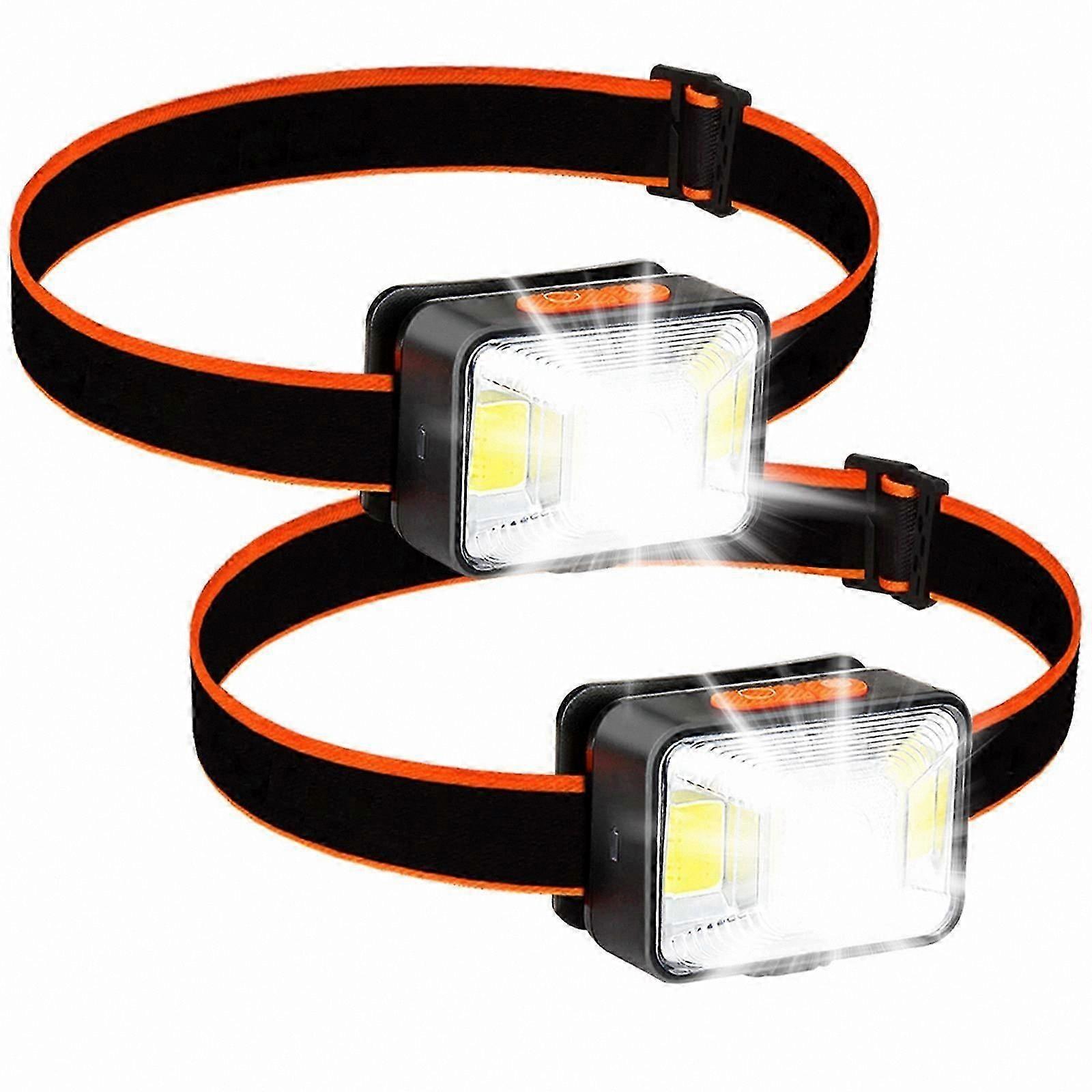 Rechargeable LED Headlamp Set, 2000 Lumens Dual Pack