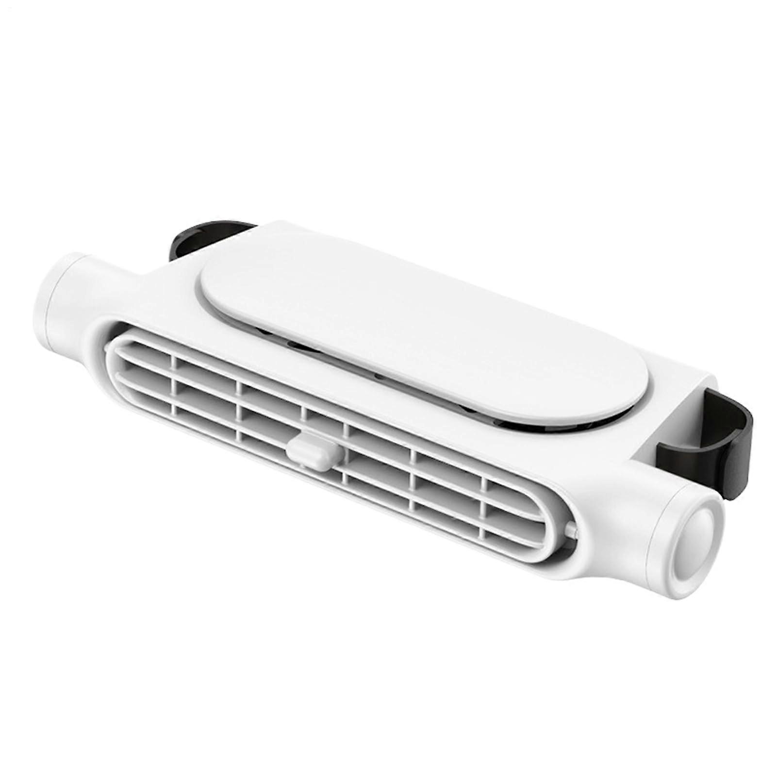 Car Seat Fan - Rechargeable 3000mAh Back Seat Air Conditioner with 3 Speed Settings, Portable White Vehicle Fan