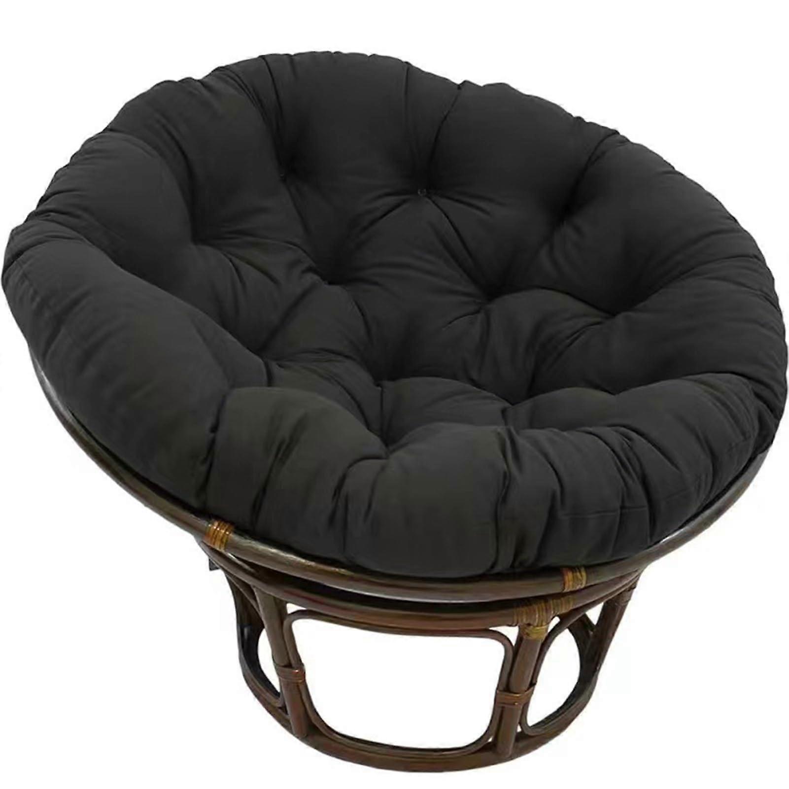 Outdoor Hanging Seat Cushion Thick Round Cushion for Garden Furniture 160x160cm Ideal for Rattan Furniture and Relaxing in Your Garden Black 160*160cm