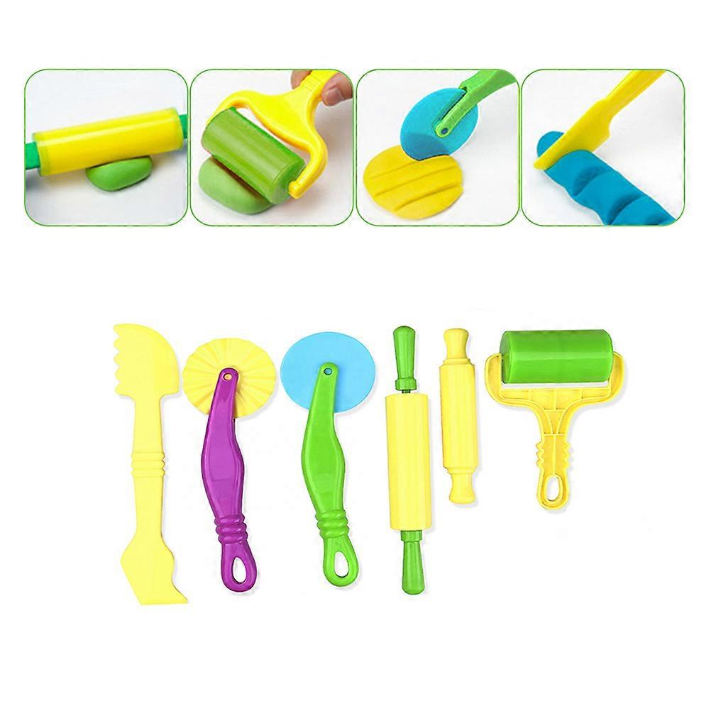 Plastic Clay Tools Suite for Kids Playing with 32Pcs Assorted Color Dough Extruder Kit