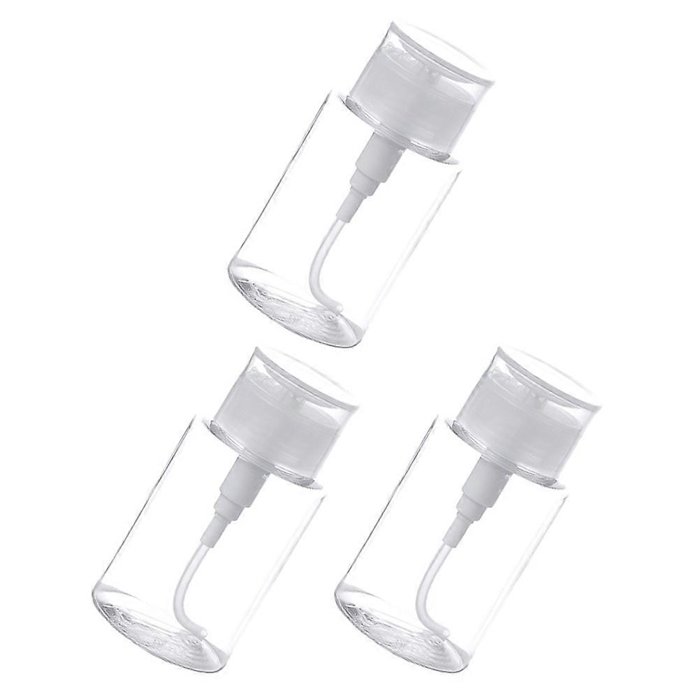 Portable 3Pcs Empty Lockable Pump Bottles Ideal For Travel With Cylindrical Shape And Easy Refill Design