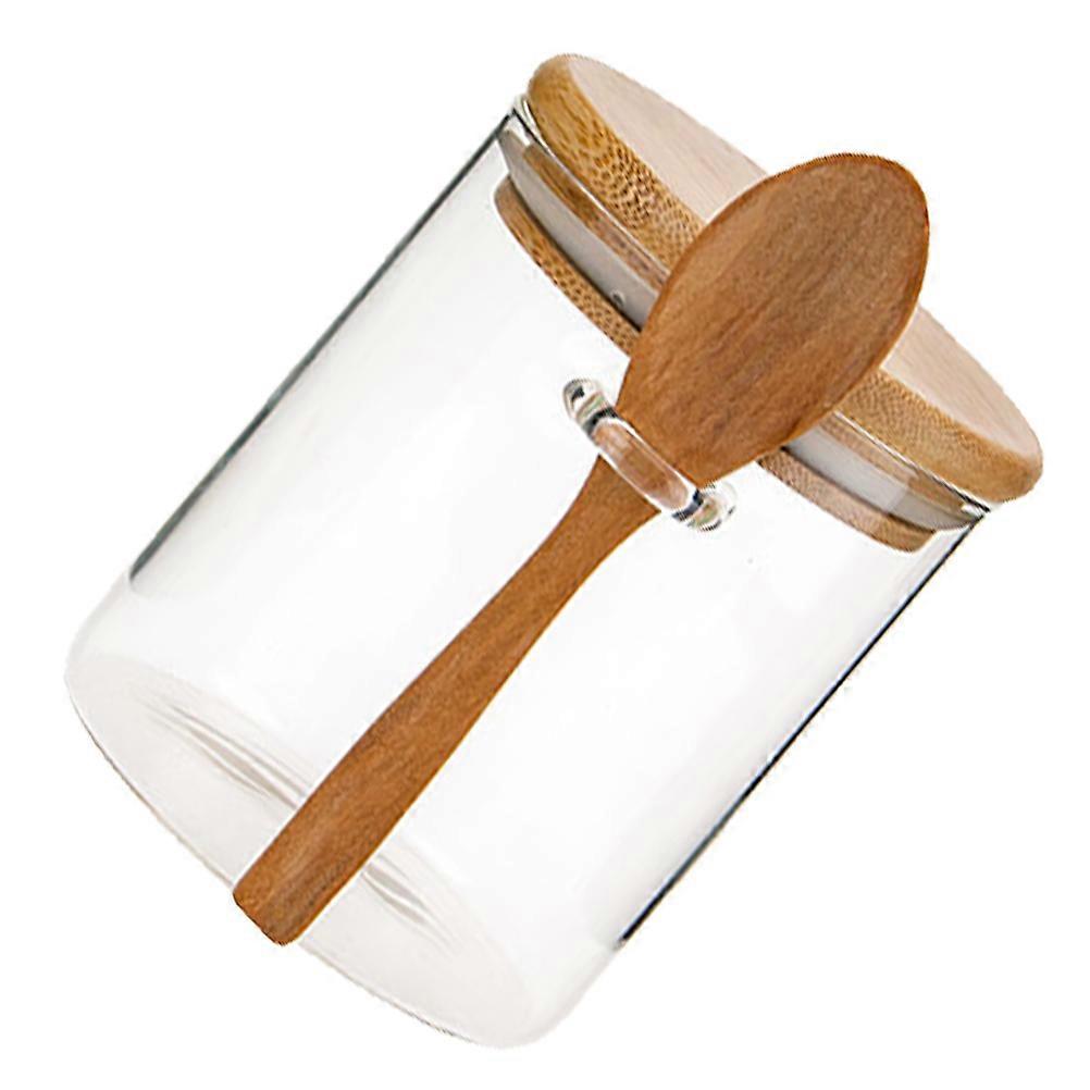 Glass Storage Jar 1 Set Kitchen Organization Container 12.8x8.5cm Transparent Appearance Dust-proof 1Set
