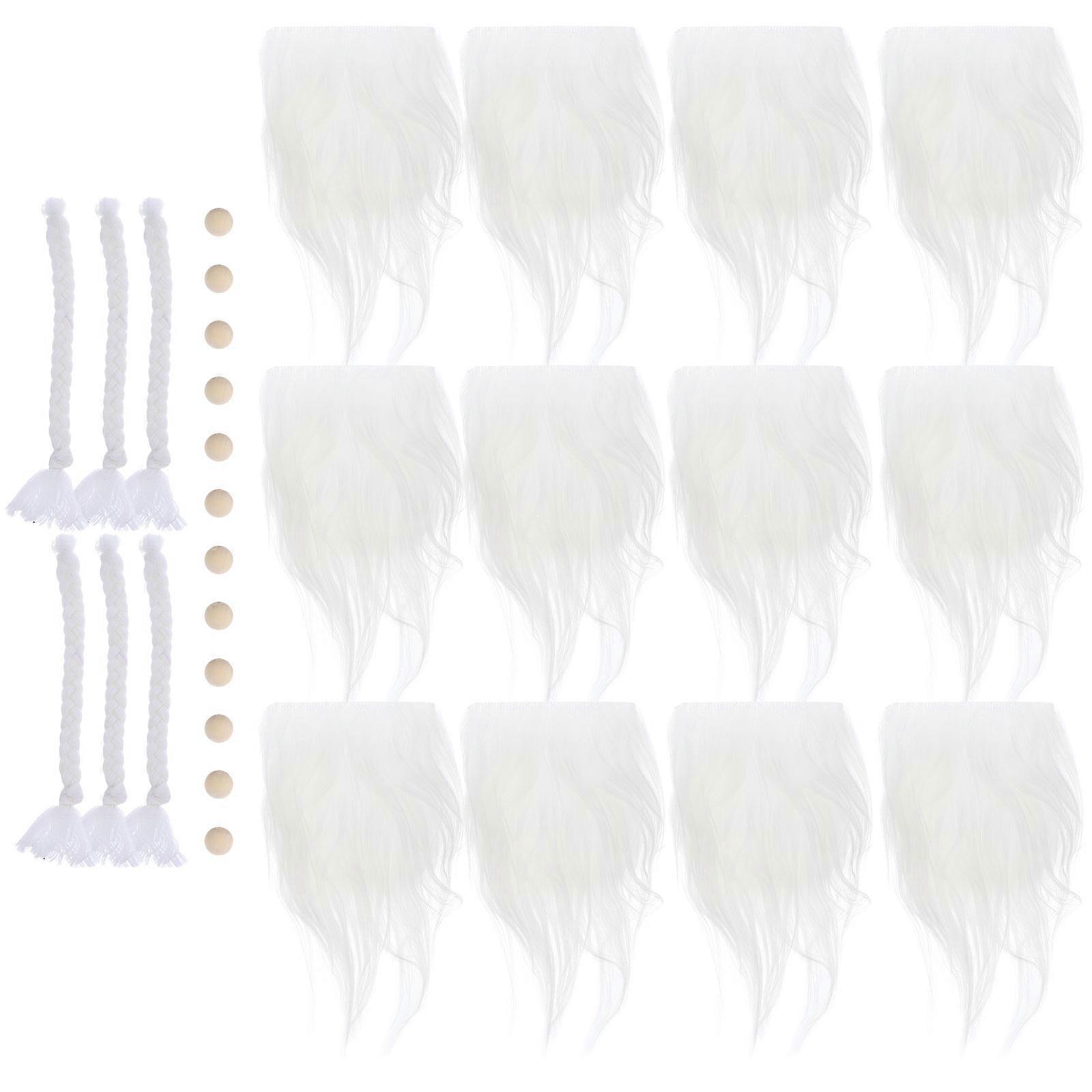 1 Set Decorative Gnome Beards Braids DIY Artificial Gnome Making Materials Supplies