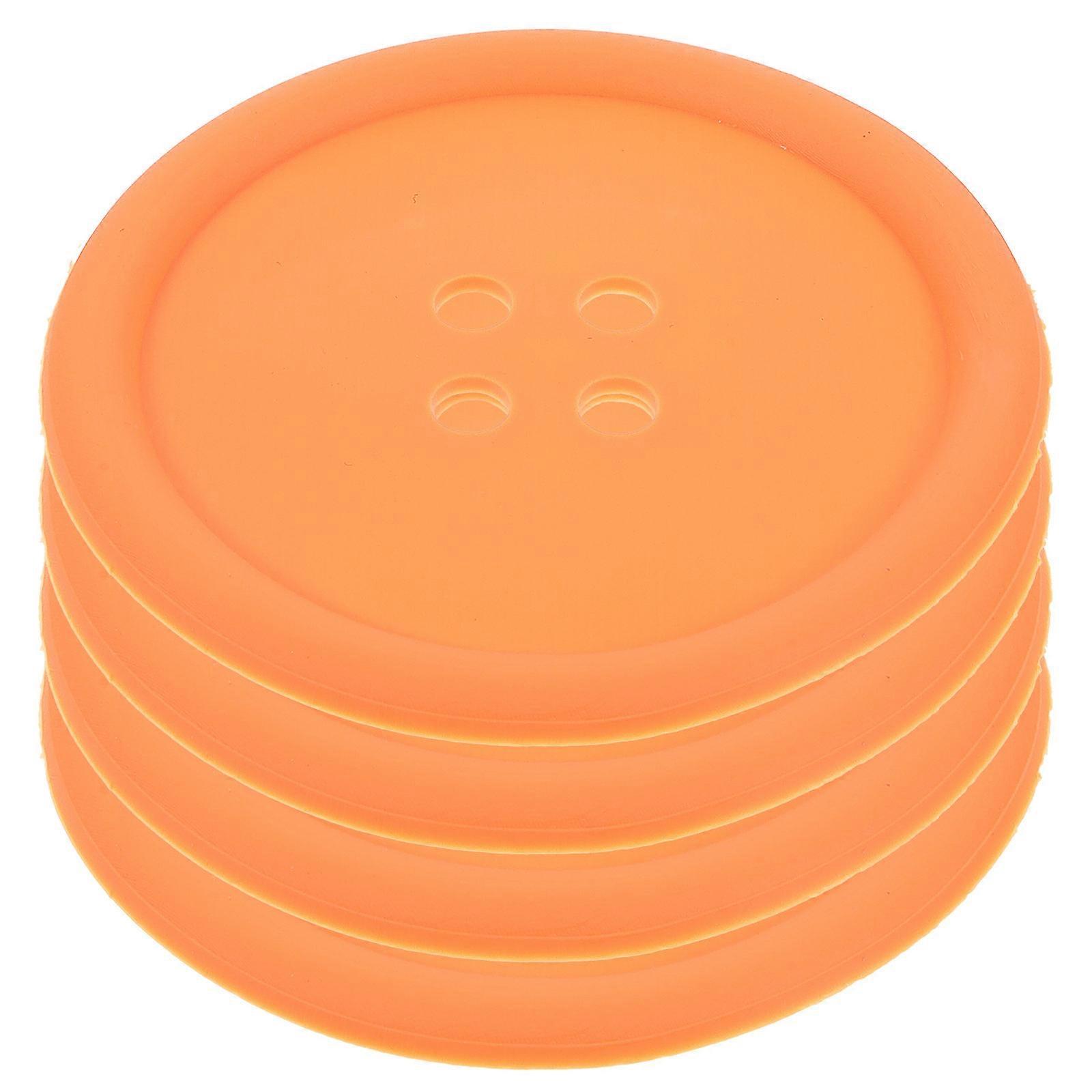 4 Pcs Pack Brighty Round Button Shaped Non Slip Insulated Silicone Cup Mats Coasters Holders Fasteners Quilt Cover Sheet Button