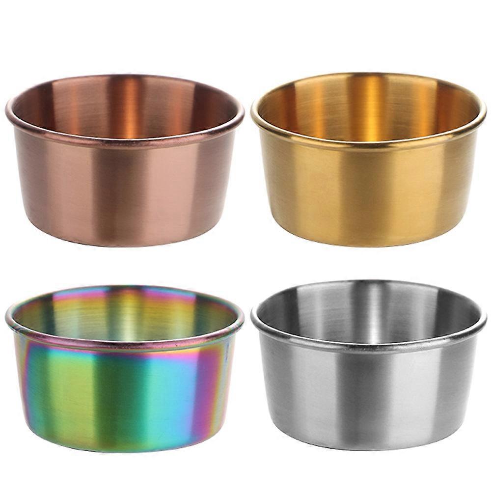 Dipping Sauce Cups 4Pcs Assorted Color for Outdoor Camping Condiment Containers