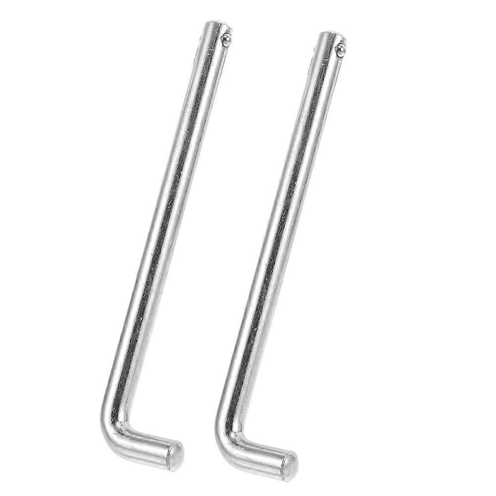 Weight Stack Tool 2Pcs L Shaped Locking Pin For Gym Equipment Heavy Duty Silver Color Enhances Workout Safety And Precision