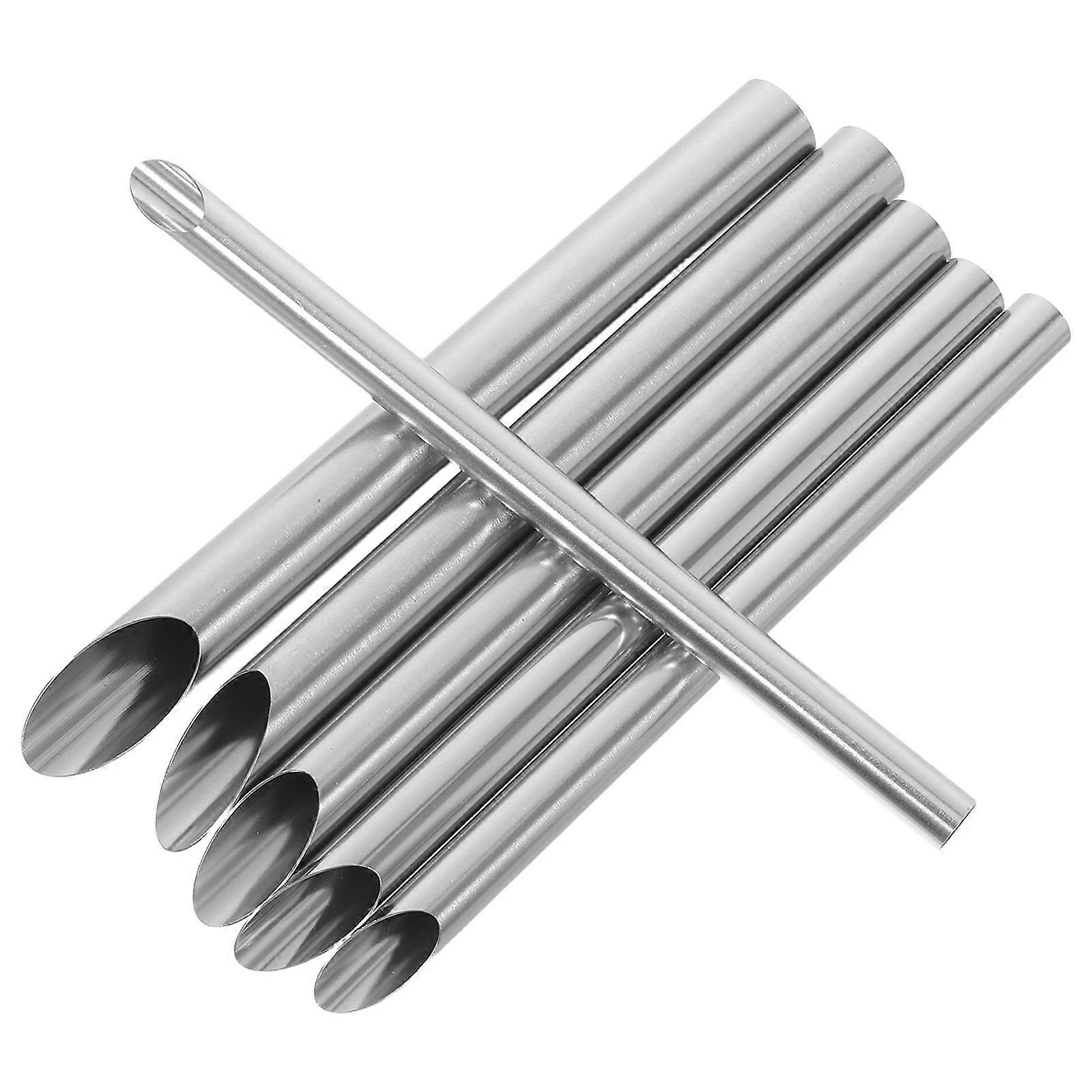 Clay Puncher Tool Set Stainless Steel Hole Punching For Ceramic Projects Diy Design Circular Cutting Silver 6Pcs
