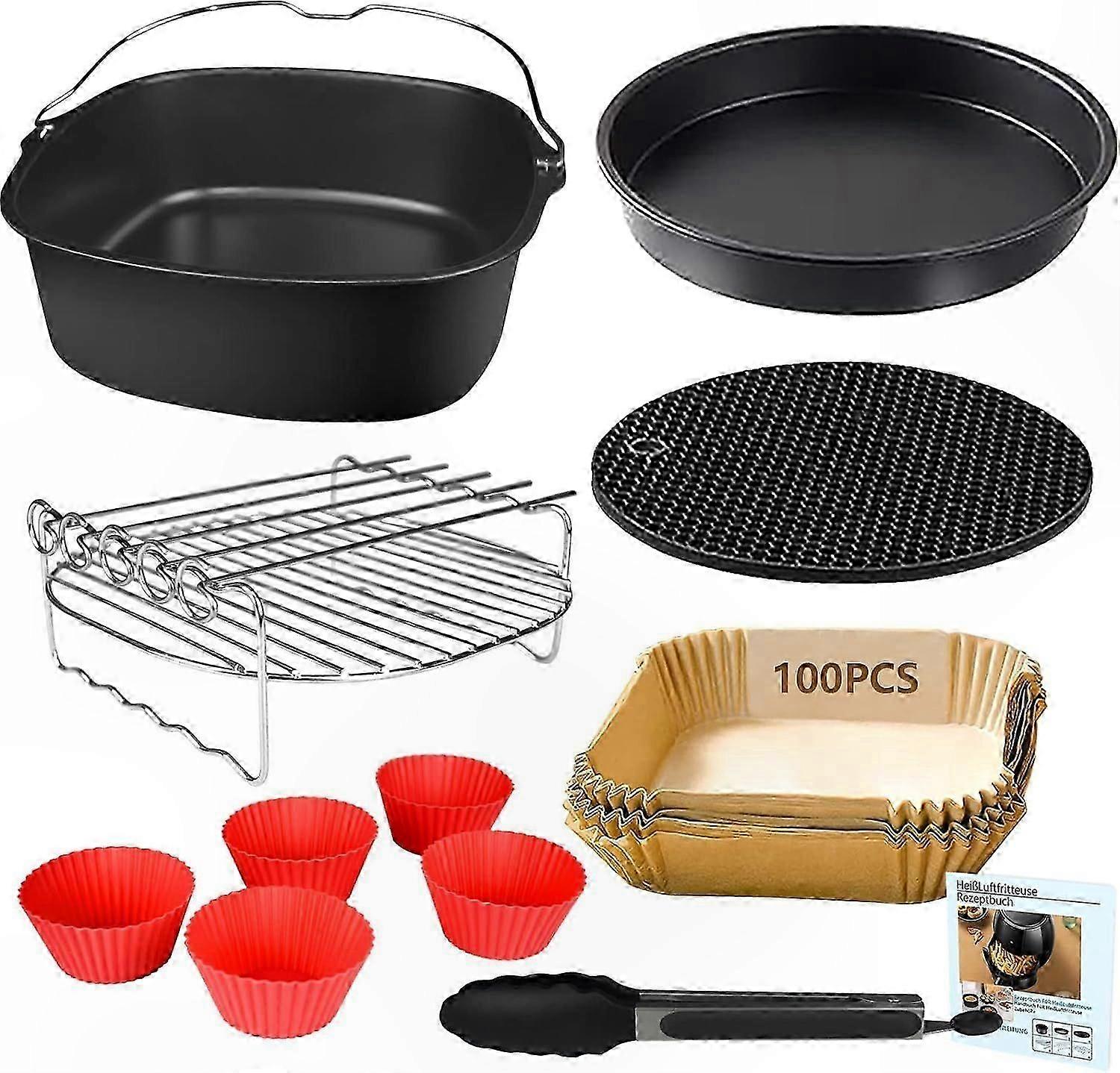 11-Piece Air Fryer Accessory Set with Bun Roaster, Cooking Tools for Kitchen Use