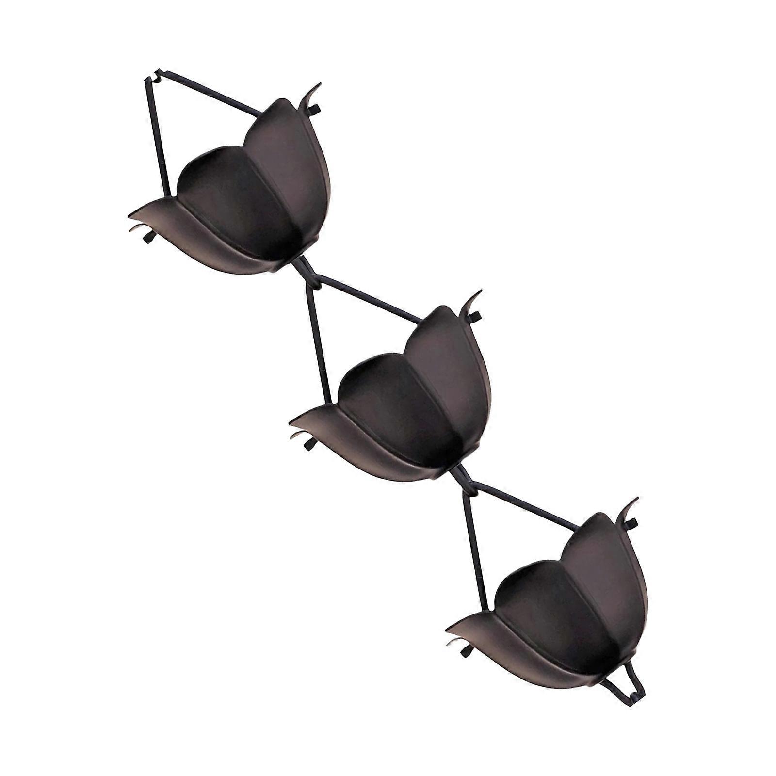 Weatherproof Rain Chain 3FT Aluminum Gutter Extension With Flared Lotuses Cups For Efficient Downspout Water Management Multicolor