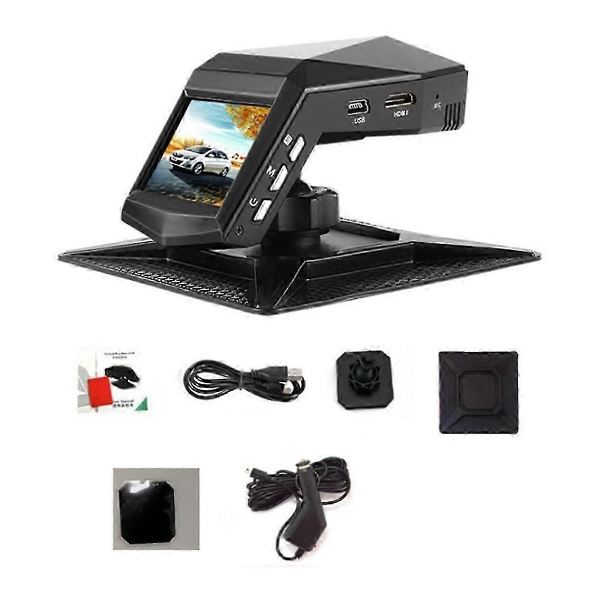 1080P Full HD Dash Cam Car Video Driving Recorder with Center Console LCD Car DVR Video Recorder Par