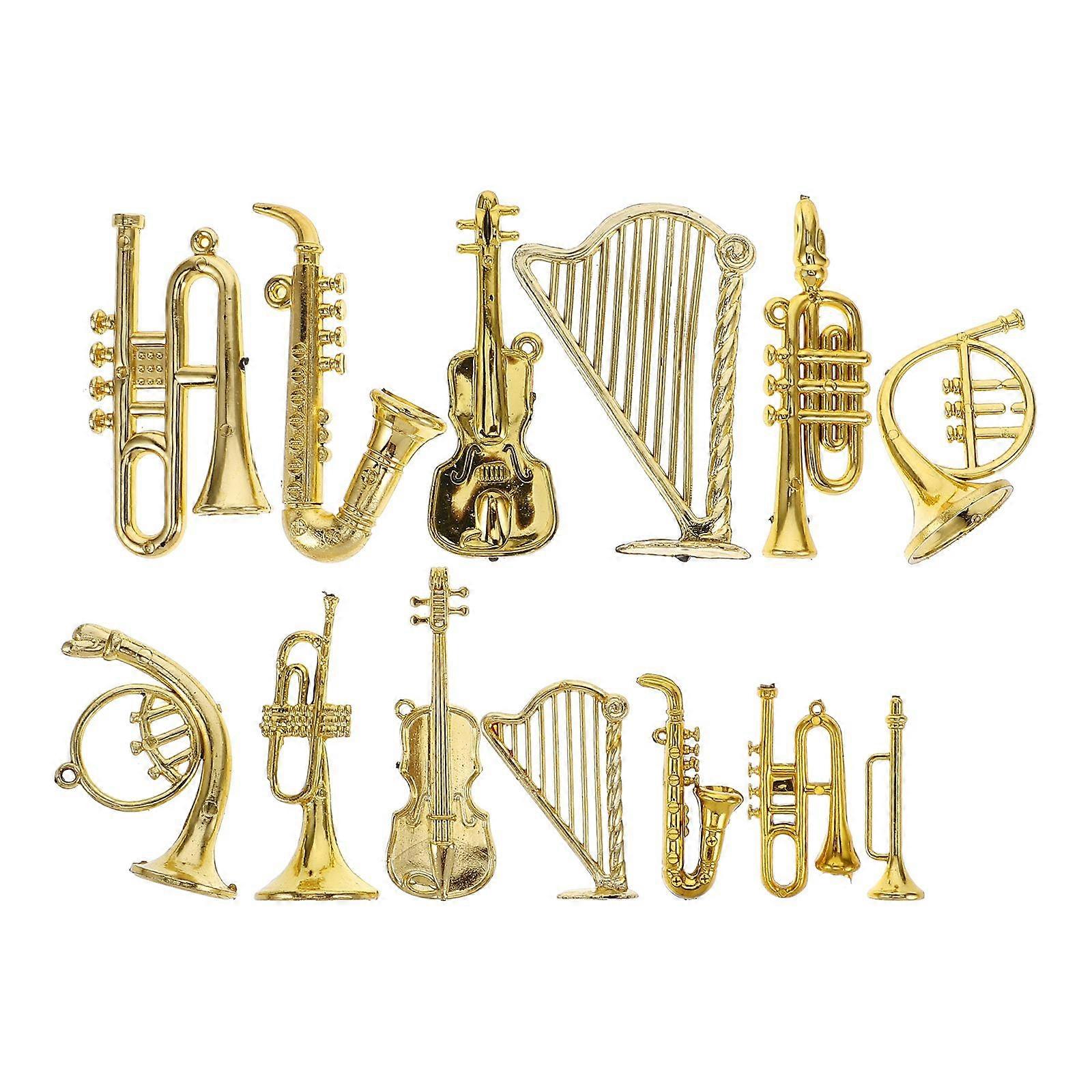 13pcs Hanging Instrument Ornaments Mini Instrument Models Instruments Hanging Decorations Musical Instrument Pendant Decorative Instrument for DIY Cra