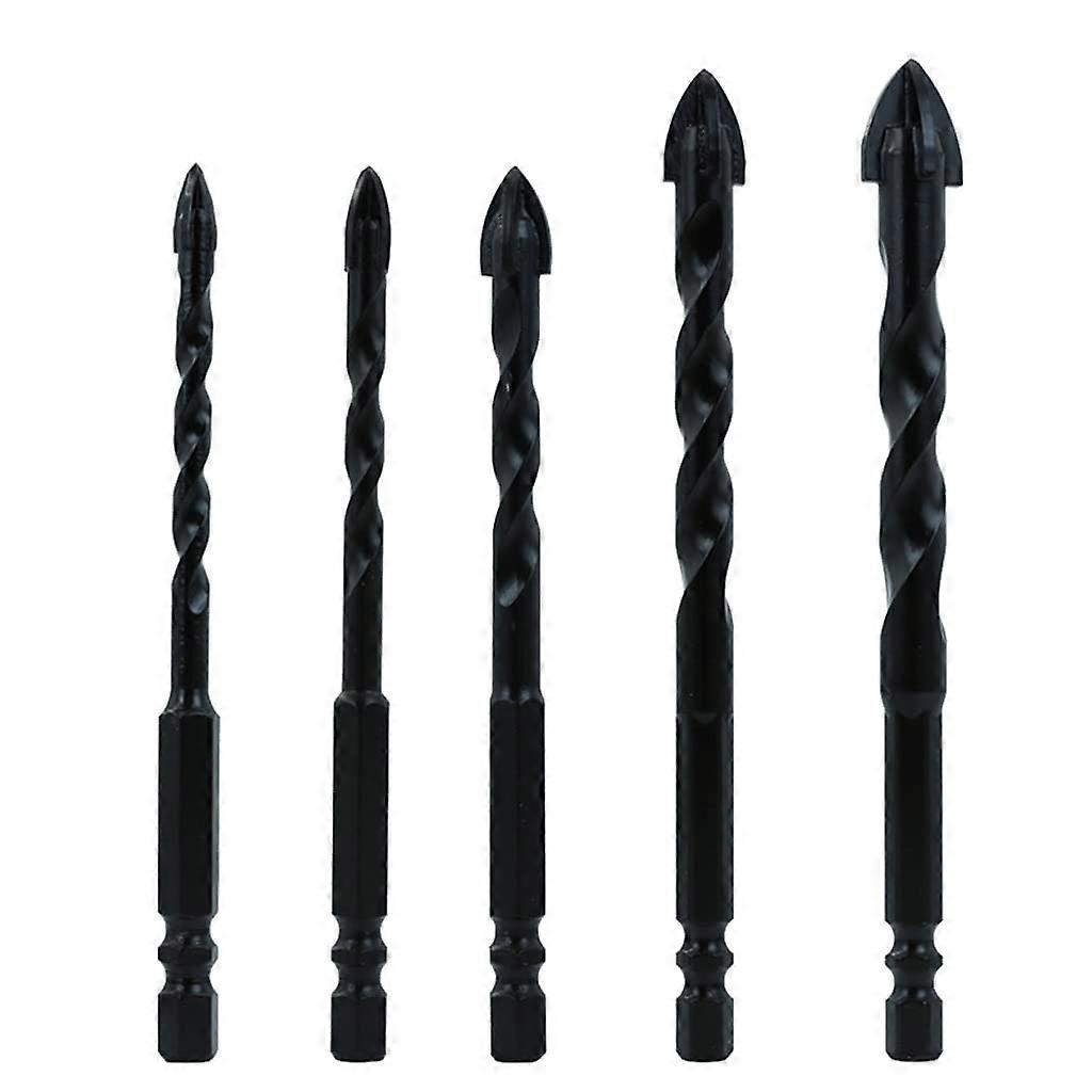 Robust Hex Shank for Cross for Triangle Drill Bit Drill Bit Drill Bit 5 Pc Set WearResistant Smooth Chip Evacuation Long Twist