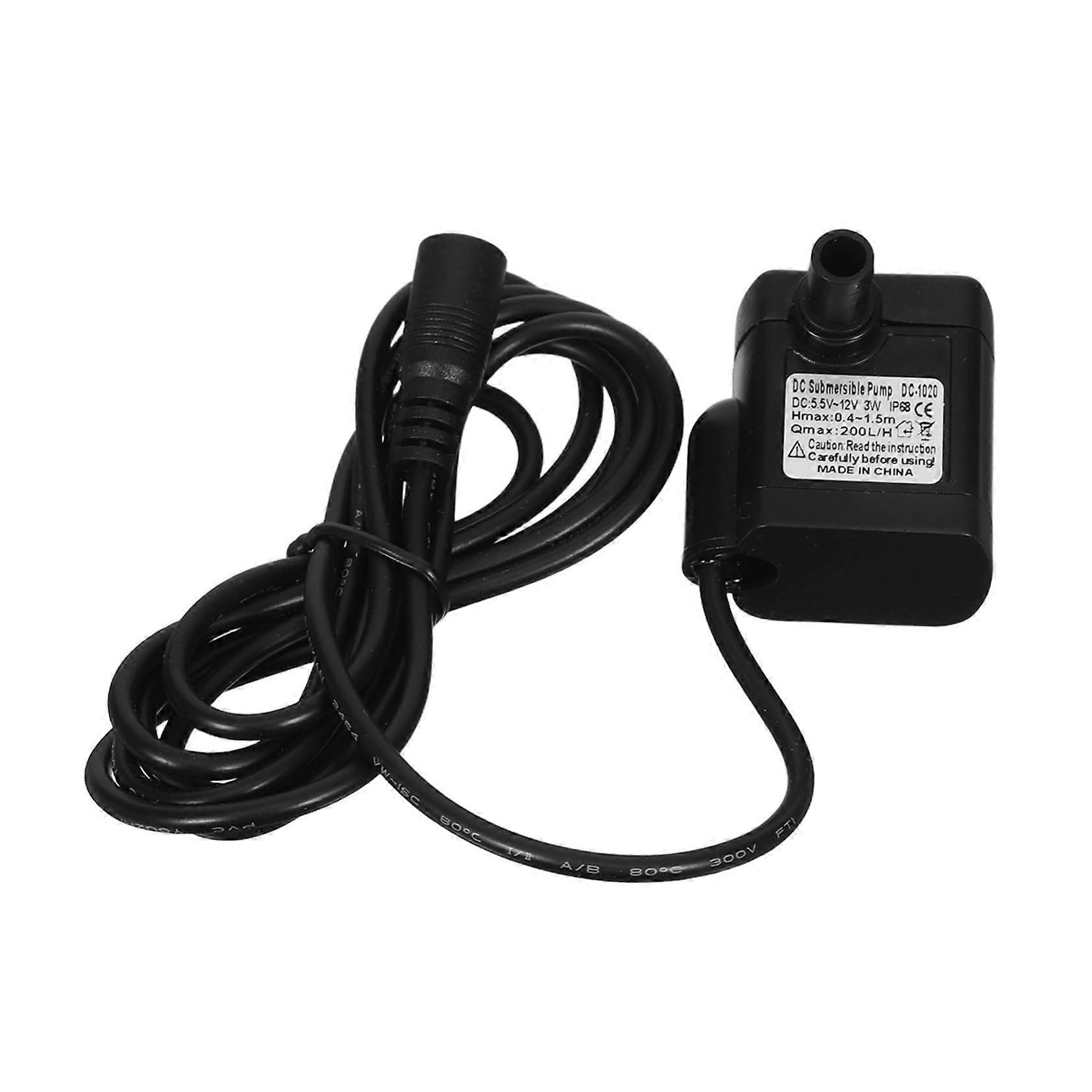 DC Adjustable Submersible Pump for Aquarium, Pond, and Black for Aquariums and Hydroponics with Delivery Head