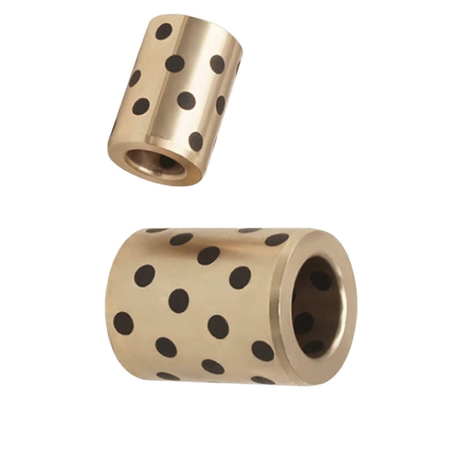 JDB Type Graphite Copper Bushings 2pcs, Inner Diameter 6mm, Outer Diameter 10mm, 6x10x30mm Guide Bearing Sleeve