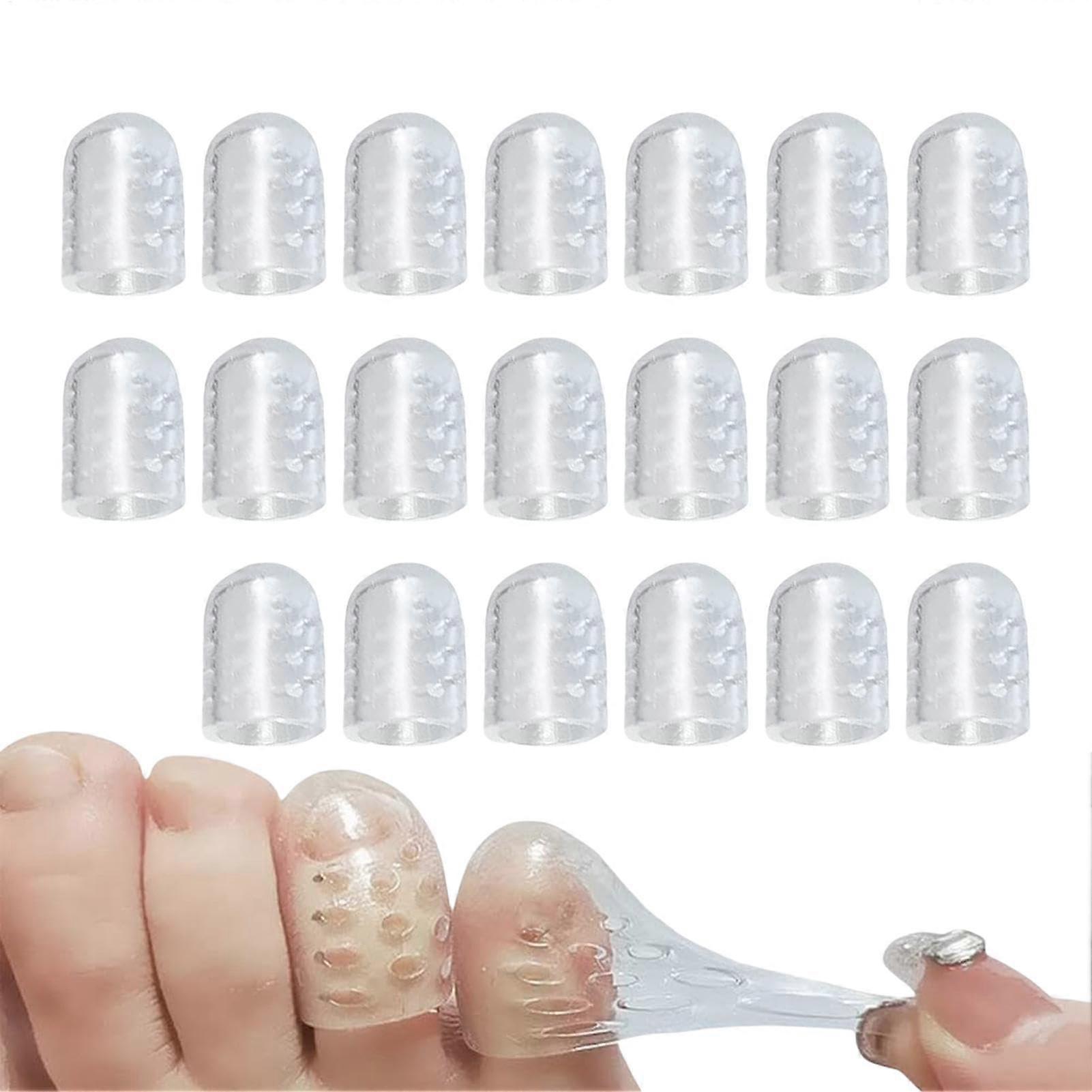 Silicone Small Toe Caps for Women - Anti-Friction Protector for Little Toe Blisters | 20 Elastic Caps, Soft Material