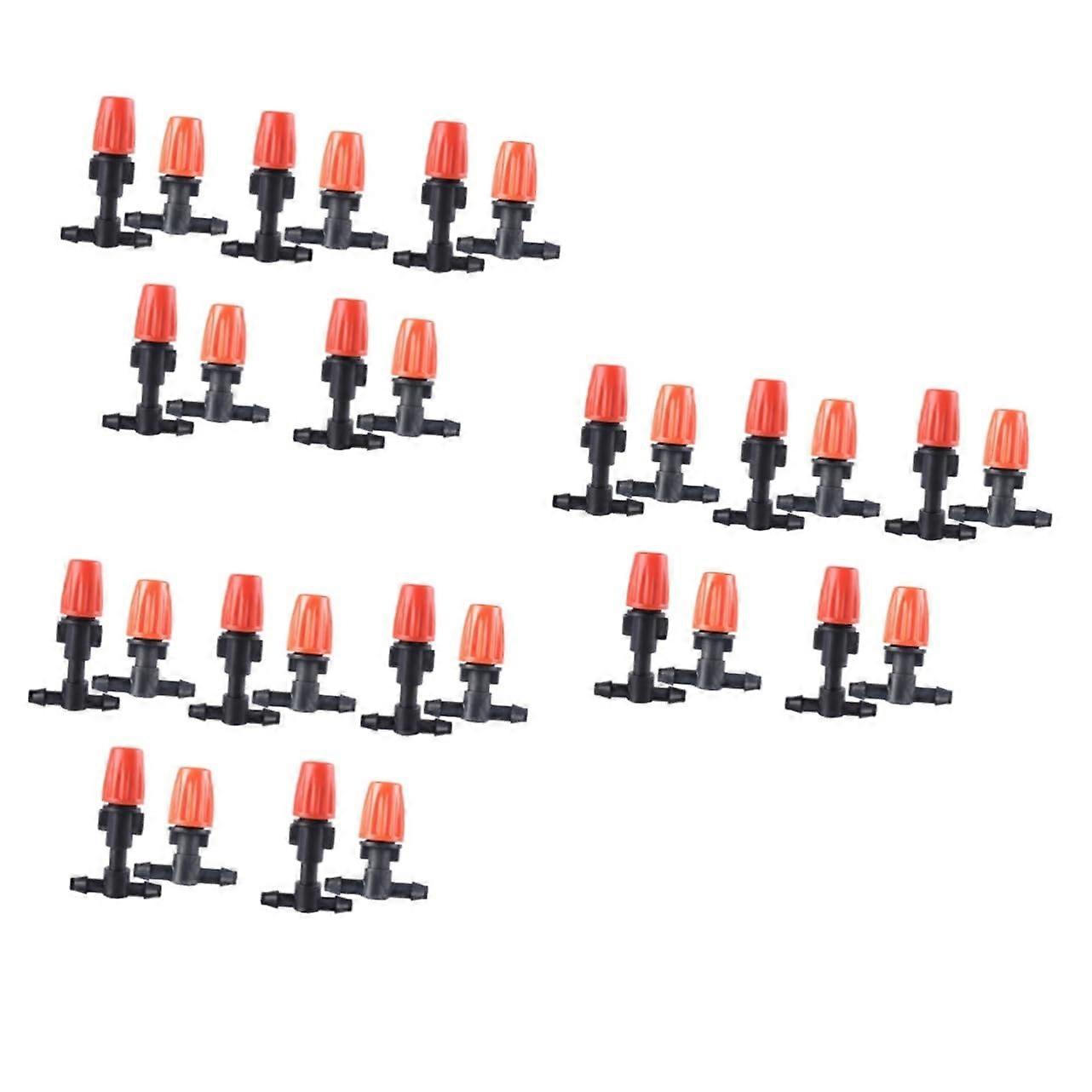 Adjustable Flow Irrigation Dripper Nozzle Set - 20pcs Garden Sprayer Sprinkler Nozzles for Hose, 3 Sets, Compatible with Standard Hoses