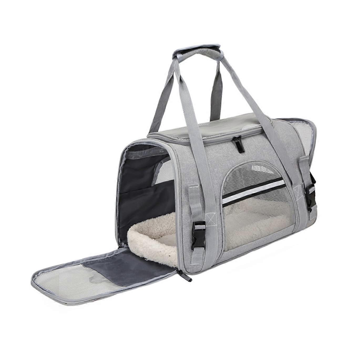 Breathable Pet Carrier Backpack for Dogs and Cats, Multi-Functional Travel Bag with Adjustable Straps for Hiking and Camping