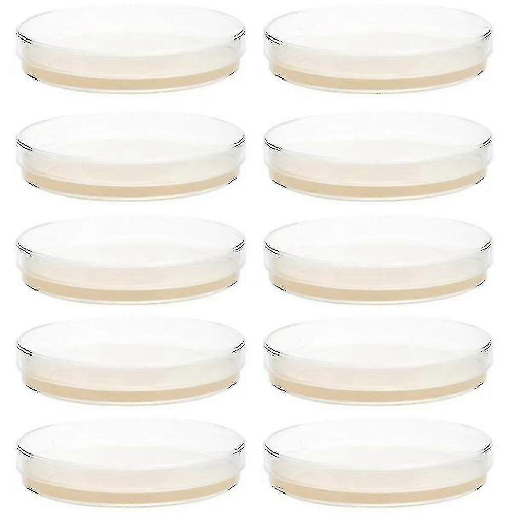 10-Pack Prepoured Agar Plates - Petri Dishes for Science Experiments