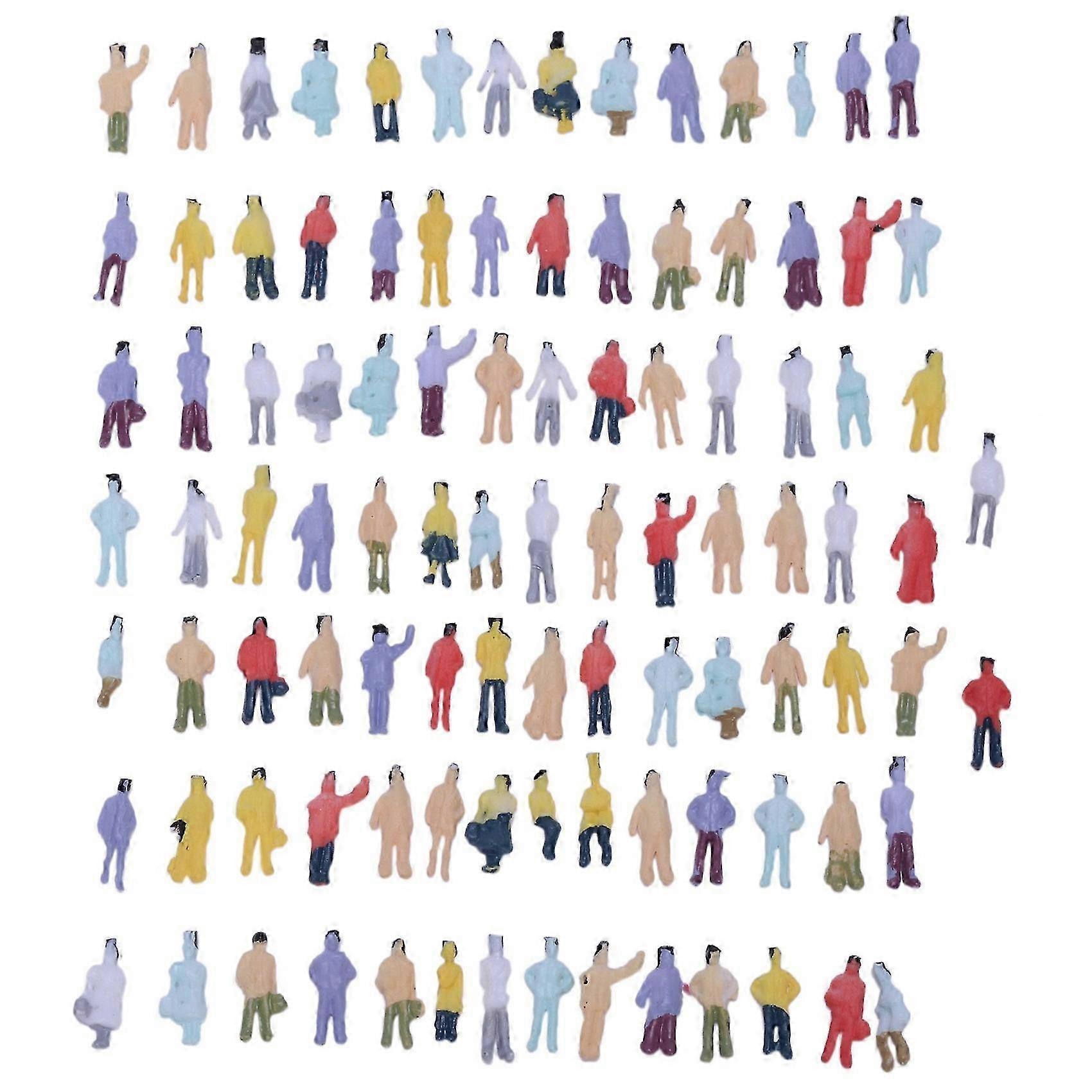 New 100pcs Painted Model Train People Figures Scale N (1 to 150)