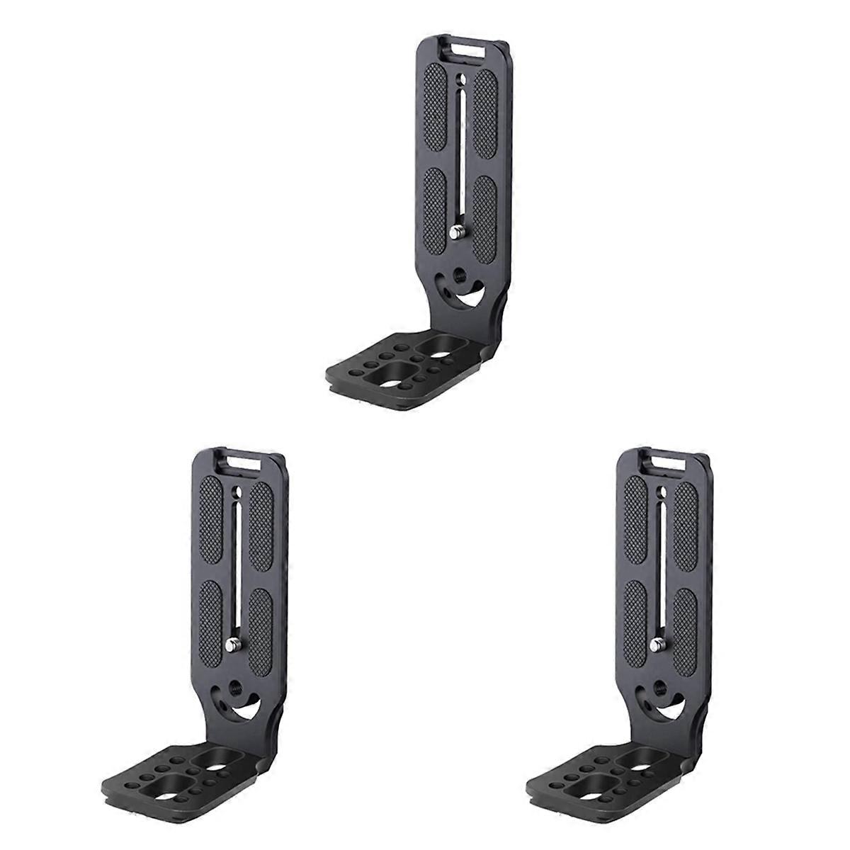 3X DSLR Camera L Bracket Vertical Horizontal Switching Tripod Quick Release Plate for