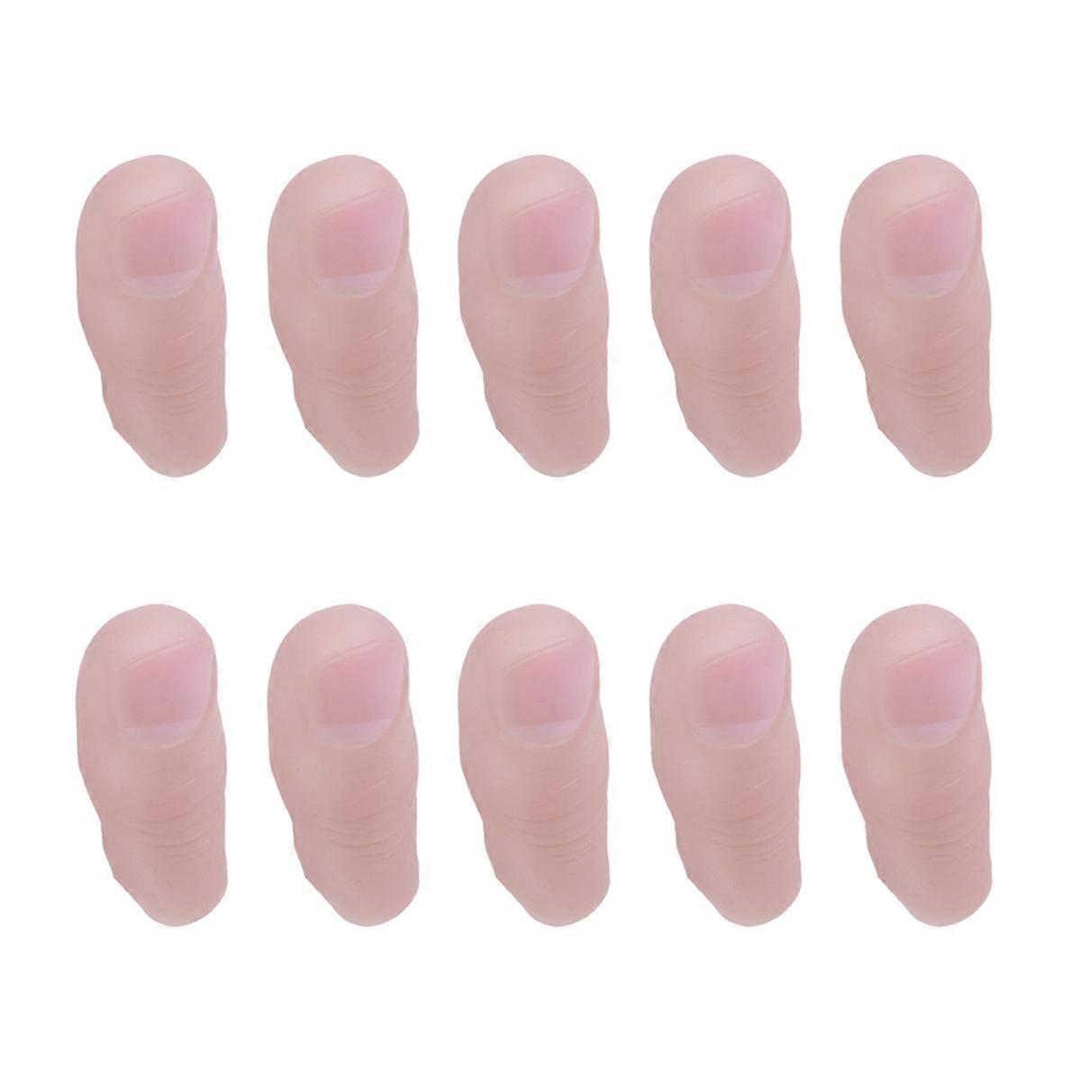 10X Soft Thumb Tip Finger Fake Magic Trick Vinyl Toy Funny Prank