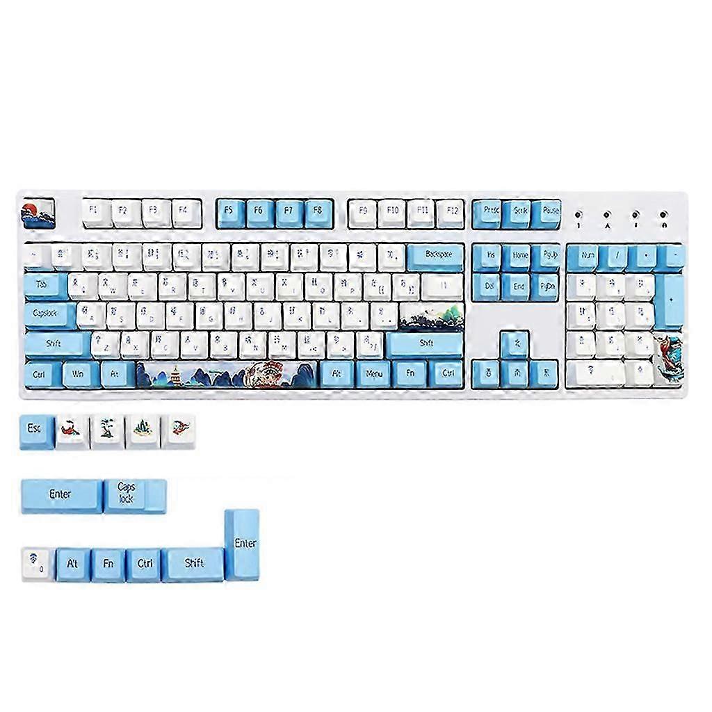 117pcs PBT Keycap OEM Profile Custom DYE-SUB Keycap for GK61 64 68 96 126 Layout Cherry MX Switch Mechanical Keyboard