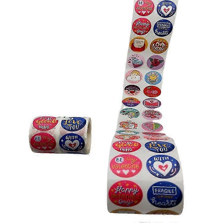2X500pcs Xmas Christmas Stickers Roll?label 24 Patterns Loop Happy...