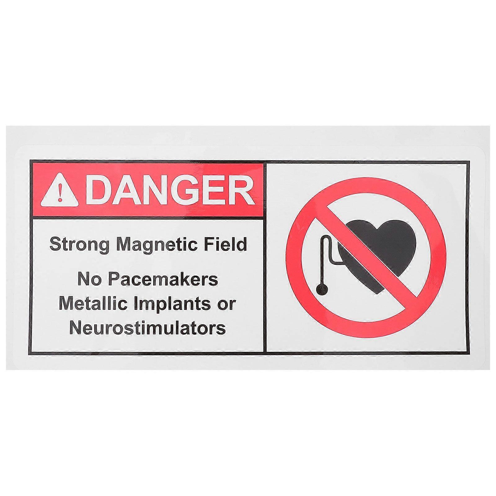 Warning Sticker No Pacemaker Decal Magnetic Field Caution Sticker No Pacemaker Sign Sticker
